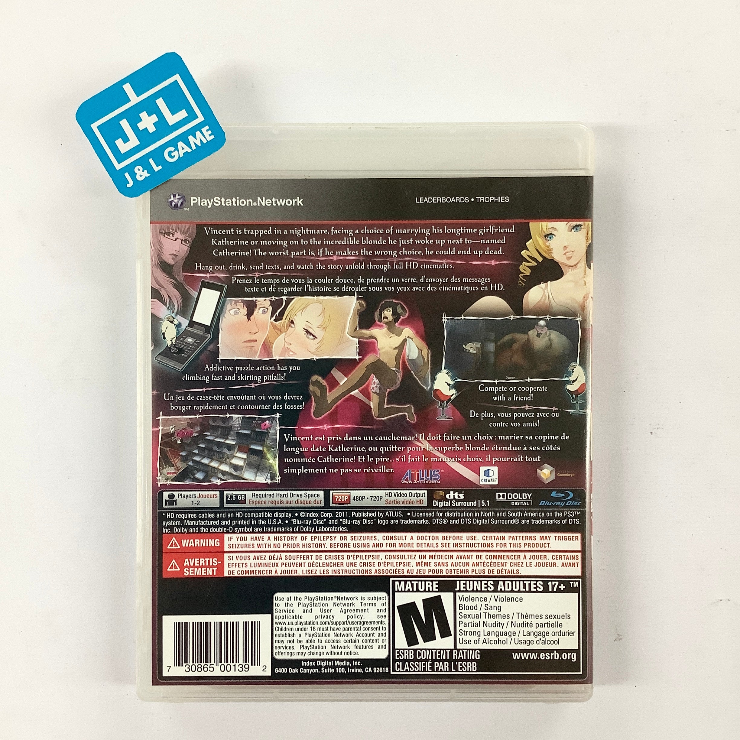 Catherine (Alternate Cover) - (PS3) PlayStation 3 [Pre-Owned] Video Games Atlus   