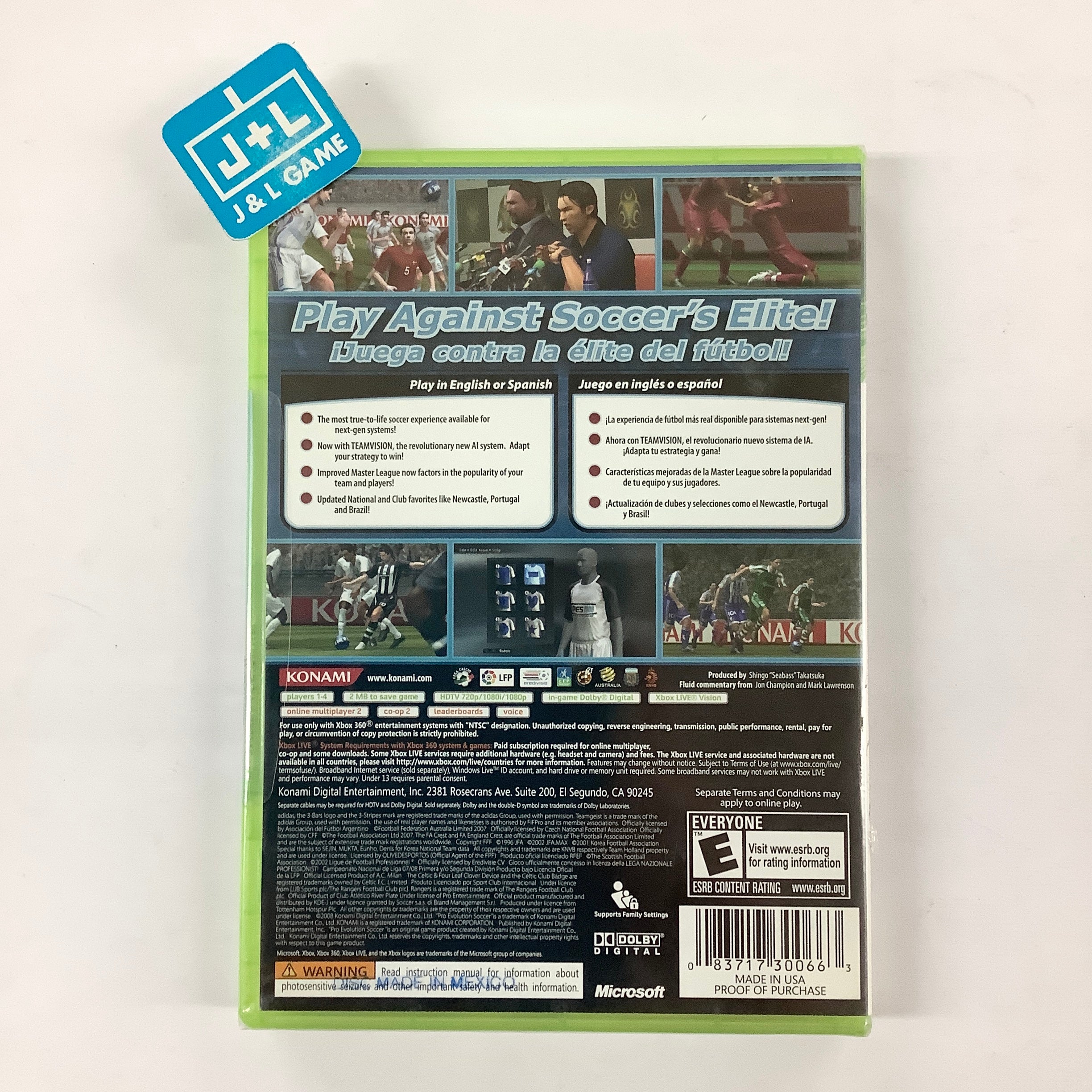 Pro Evolution Soccer 2008 - Xbox 360 Video Games Konami   