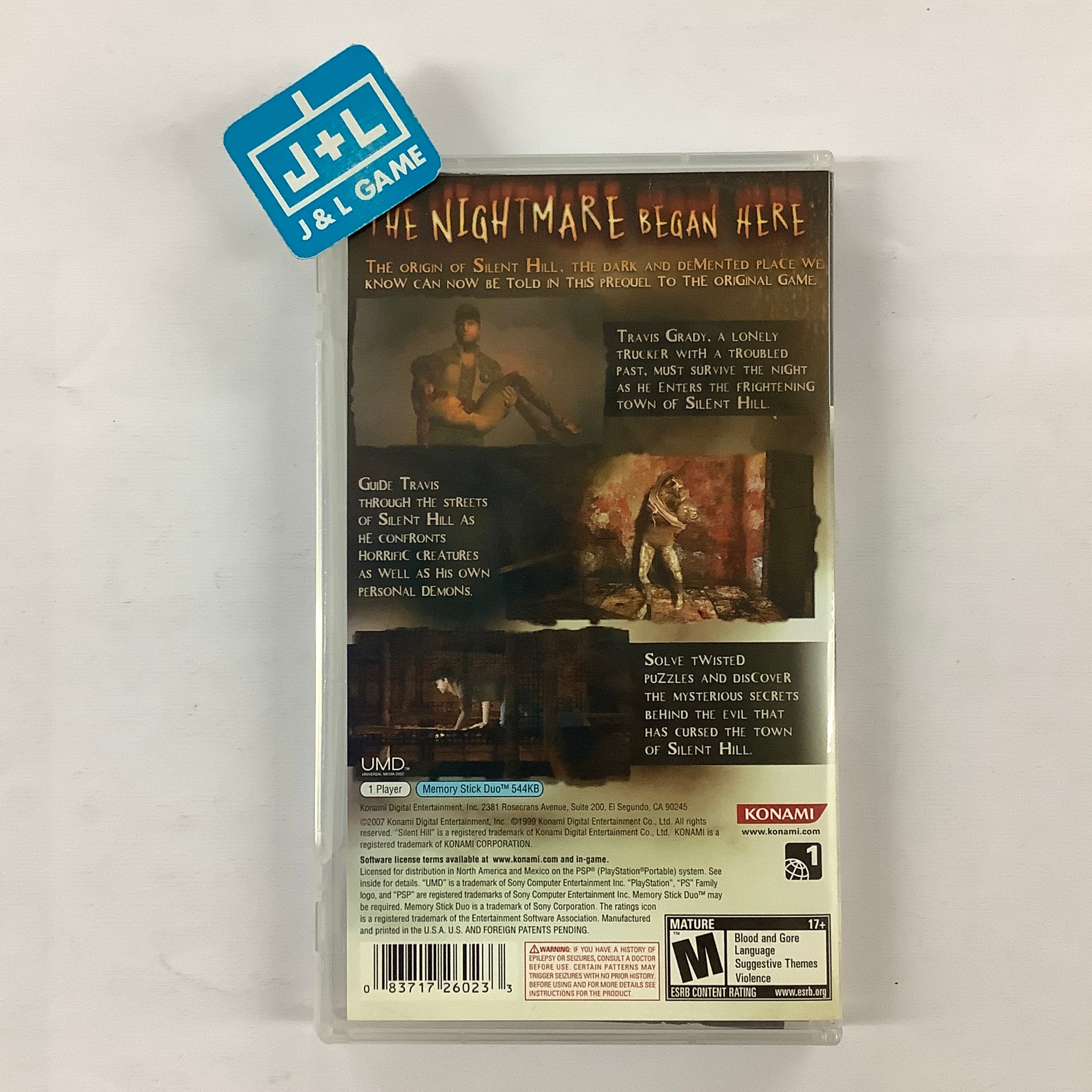 Silent Hill: Origins - Sony PSP [Pre-Owned] Video Games Konami   