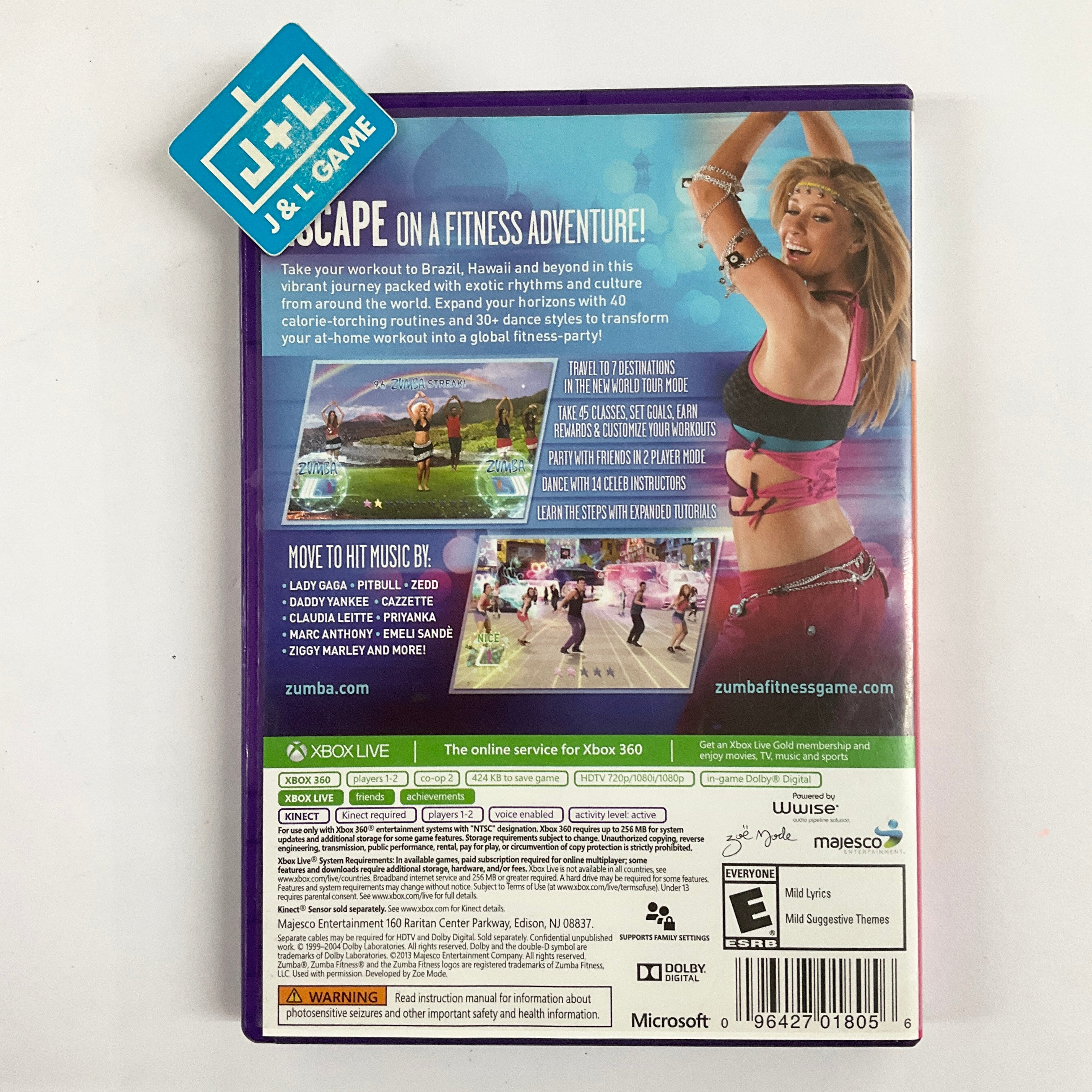 Zumba Fitness World Party (Kinect Required) - Xbox 360 [Pre-Owned] Video Games Majesco   