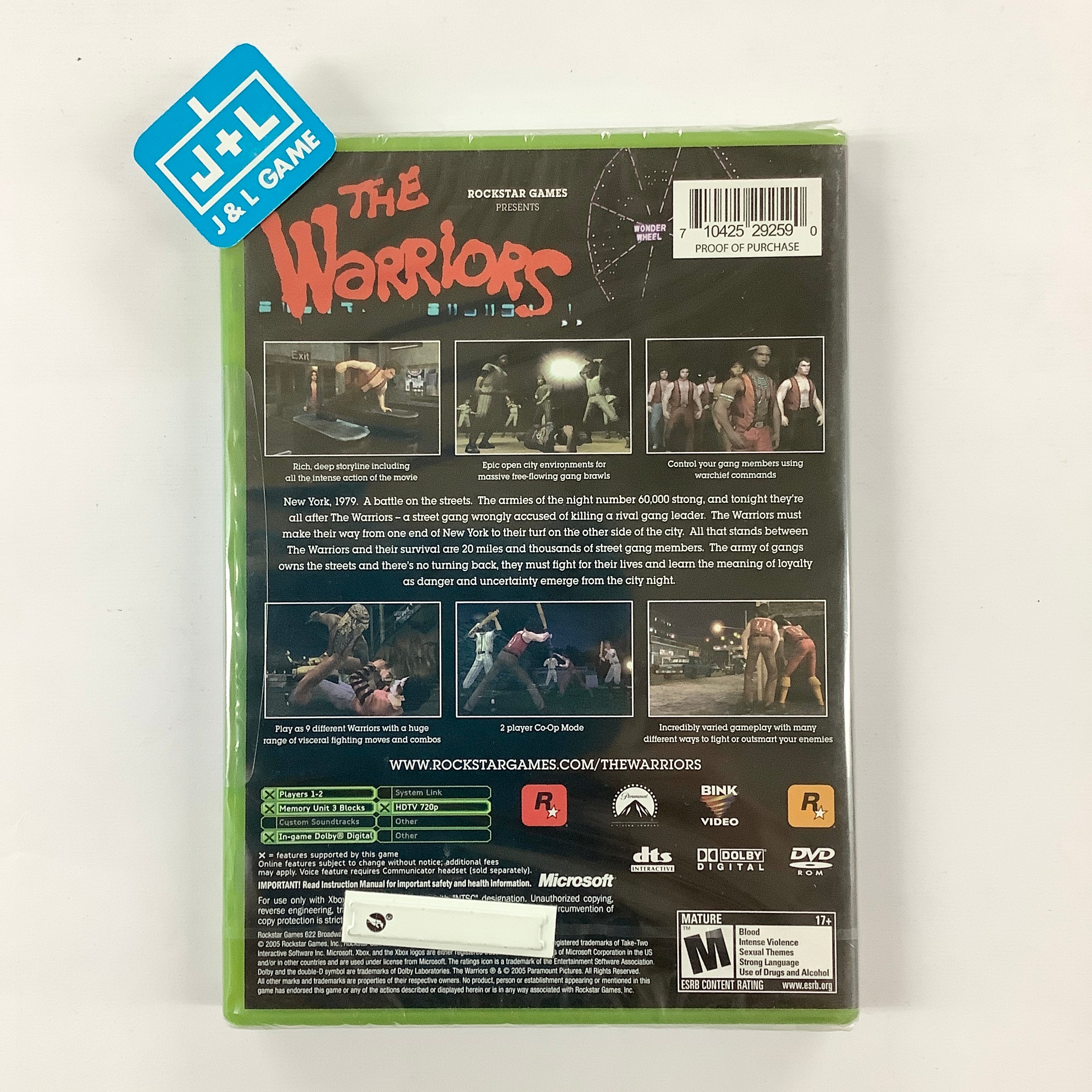 The Warriors - (XB) Xbox Video Games Rockstar Games   