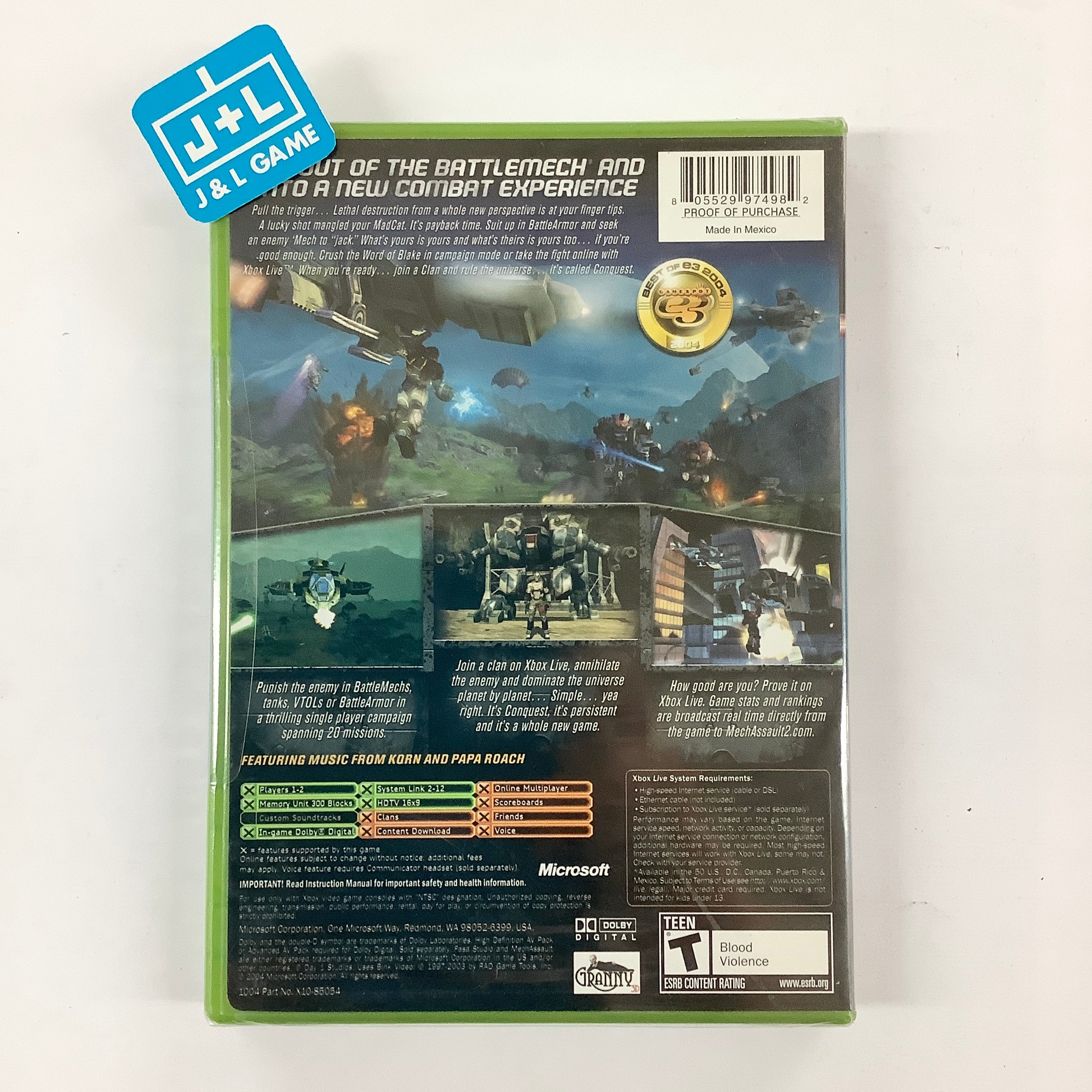 MechAssault 2: Lone Wolf - (XB) Xbox Video Games Microsoft Game Studios   