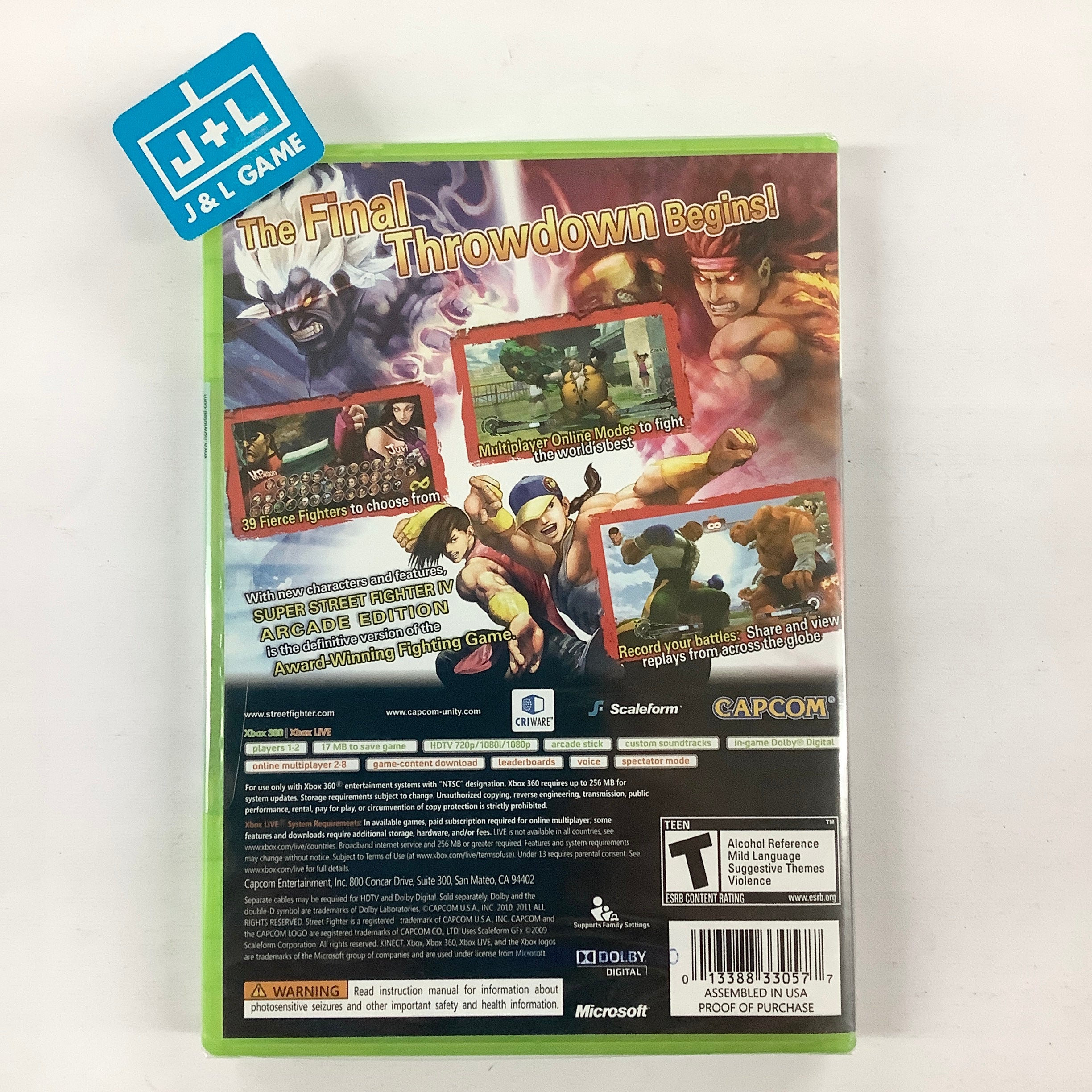 Super Street Fighter IV: Arcade Edition - Xbox 360 Video Games Capcom   