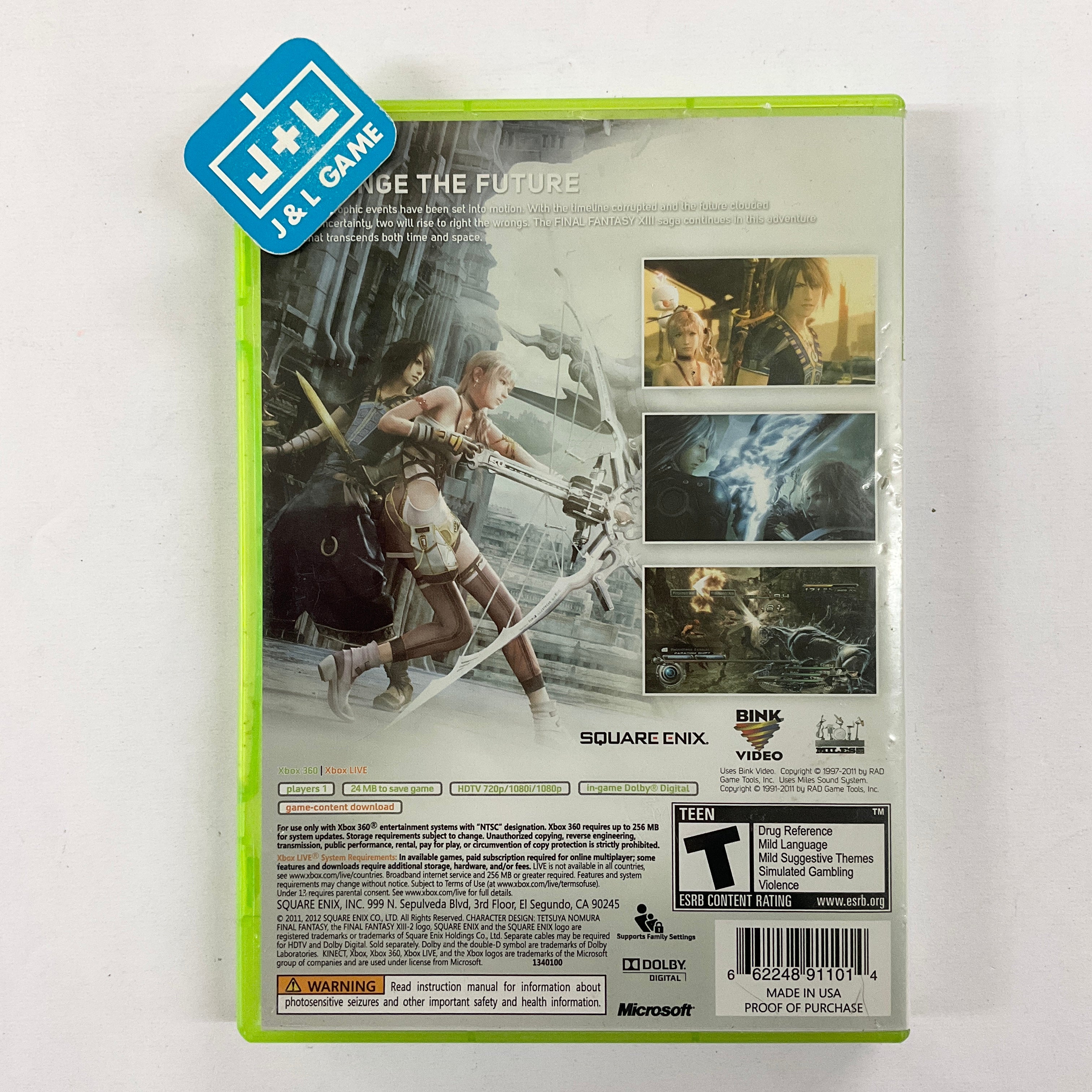 Final Fantasy XIII-2 - Xbox 360 [Pre-Owned] Video Games Square Enix   