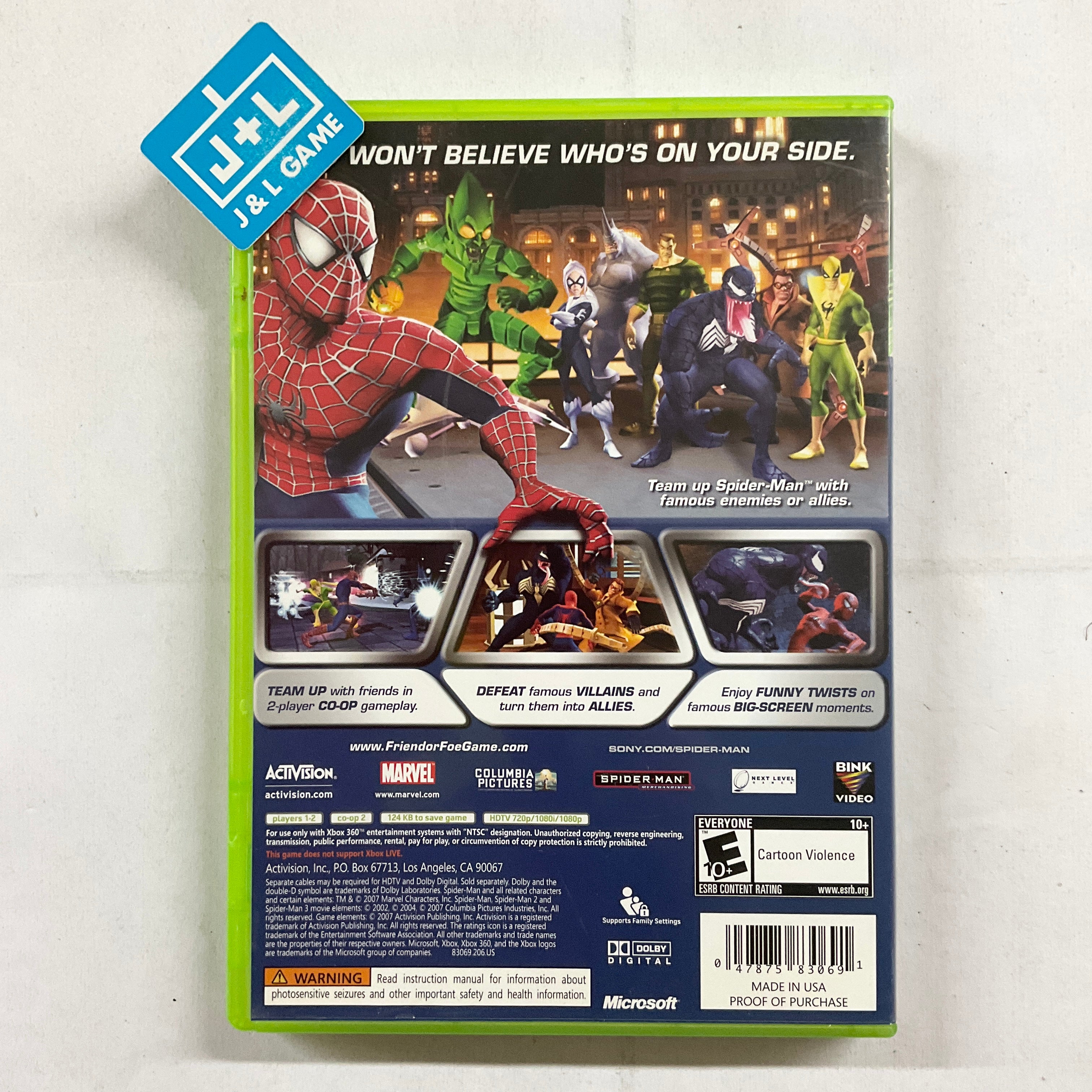 Spider-Man: Friend or Foe - Xbox 360 [Pre-Owned] Video Games Activision   