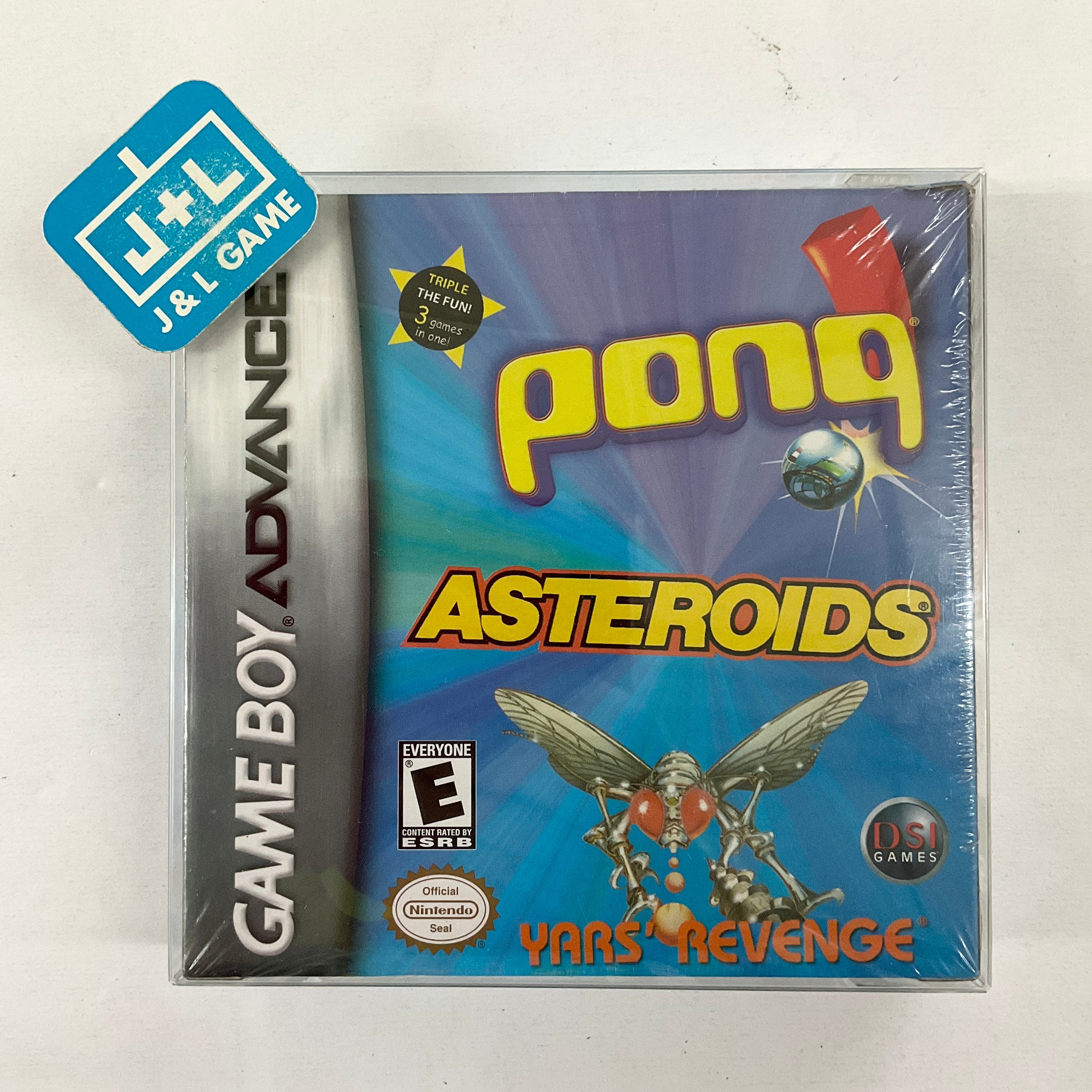 Pong / Asteroids / Yars' Revenge - (GBA) Game Boy Advance Video Games DSI Games   