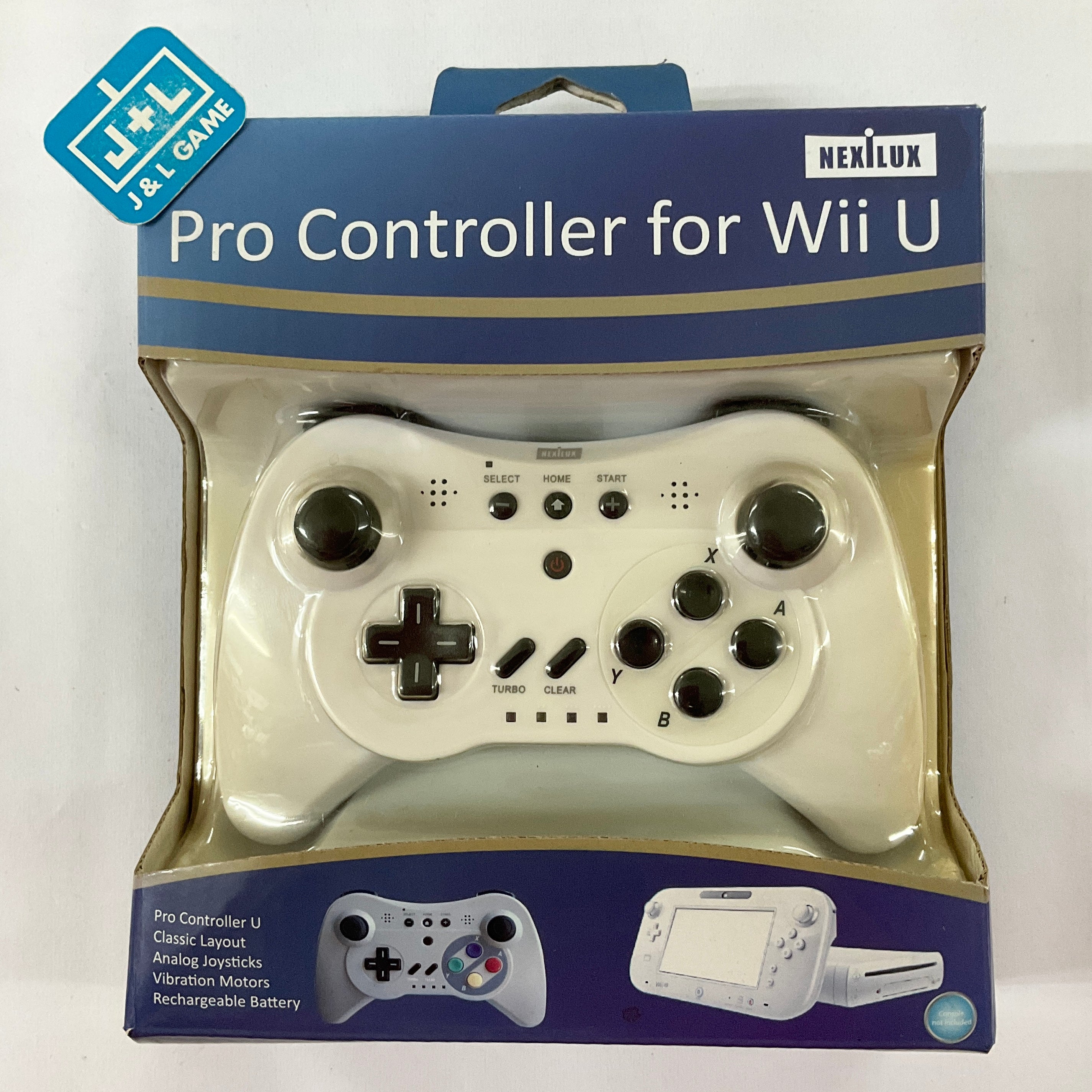 NEXiLUX Wii U Wireless 3-in-1 Classic Pro Controller Gamepad (White ) - (WiiU) Nintendo Wii U Accessories NEXiLUX   