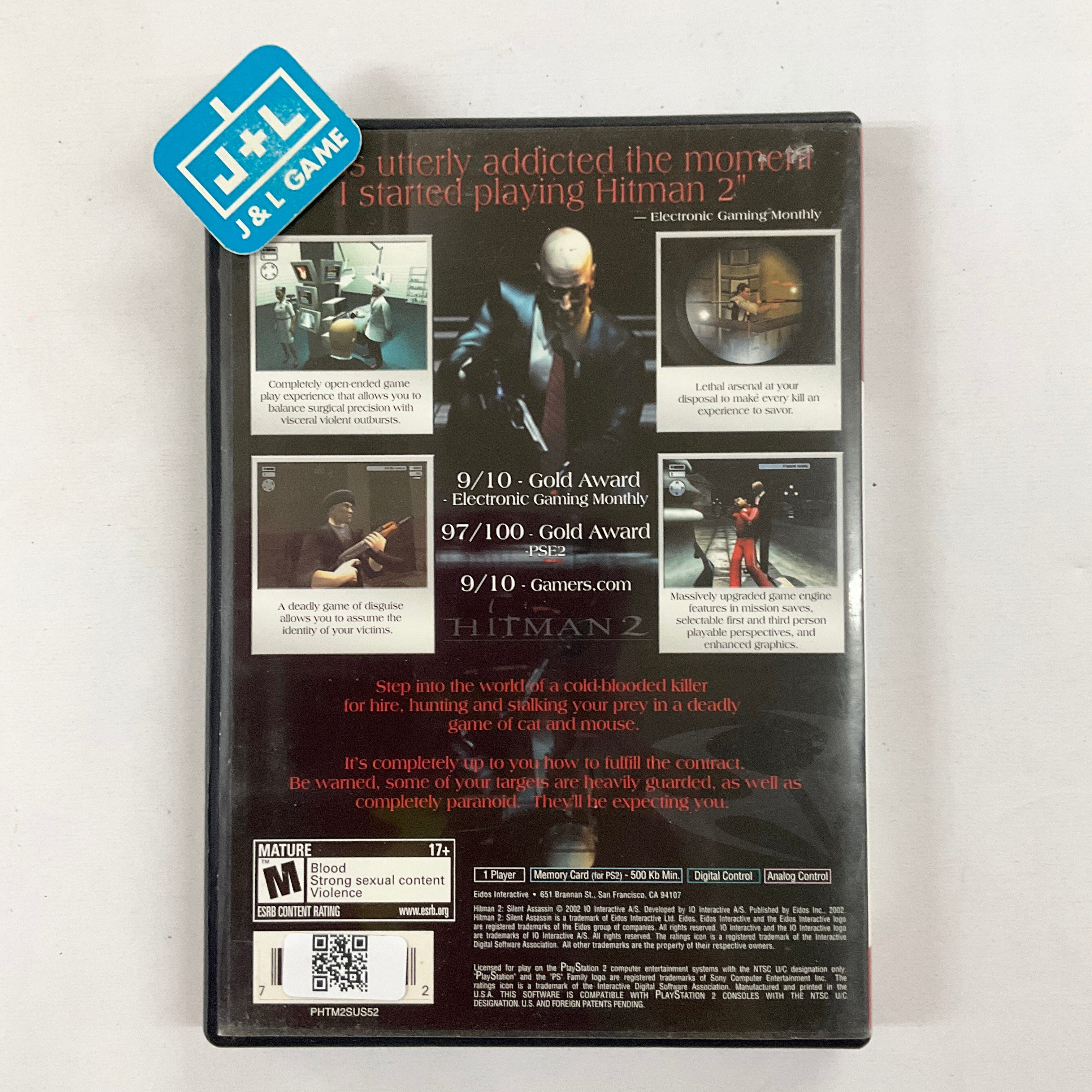 Hitman 2: Silent Assassin (Greatest Hits) - (PS2) PlayStation 2 [Pre-Owned] Video Games Eidos Interactive   