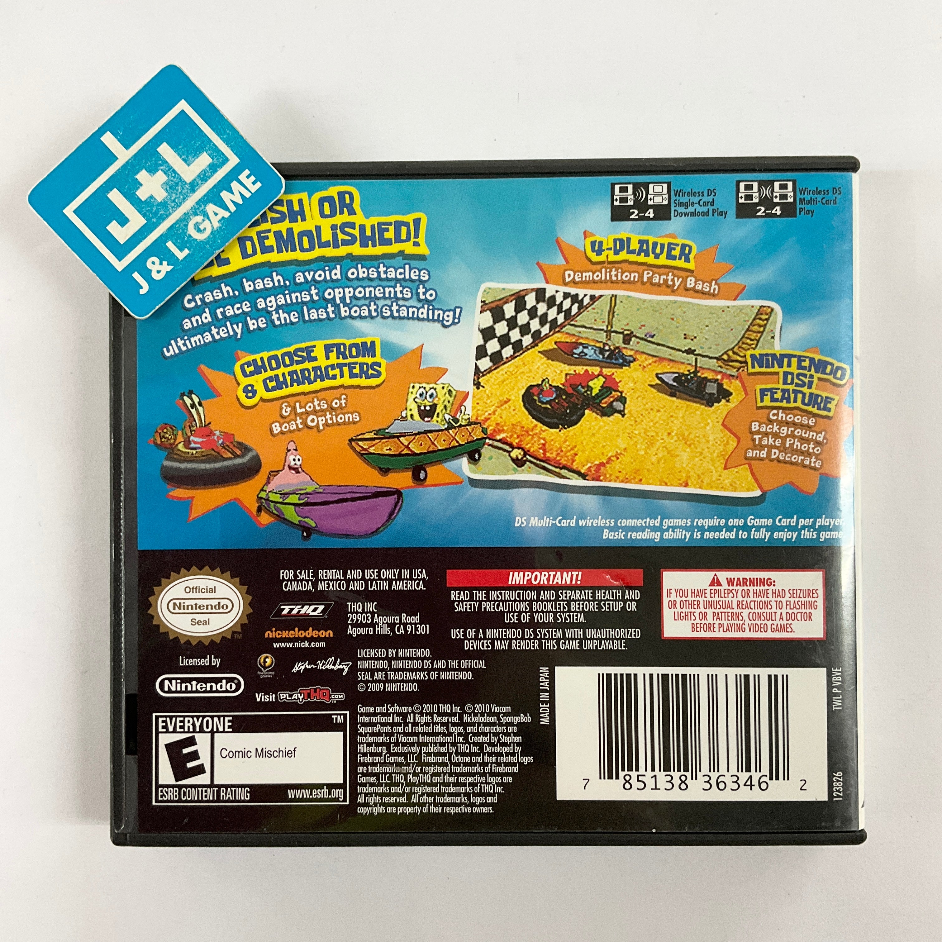 SpongeBob's Boating Bash - (NDS) Nintendo DS [Pre-Owned] Video Games THQ   