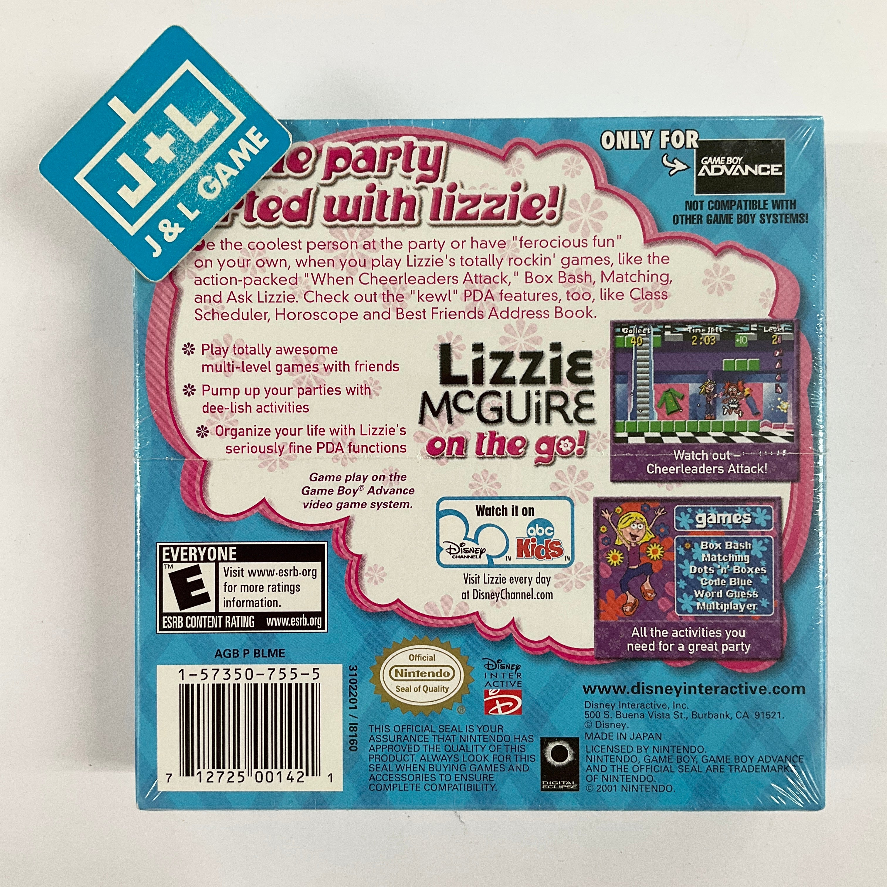 Lizzie McGuire: On the Go! - (GBA) Game Boy Advance Video Games Disney Interactive   