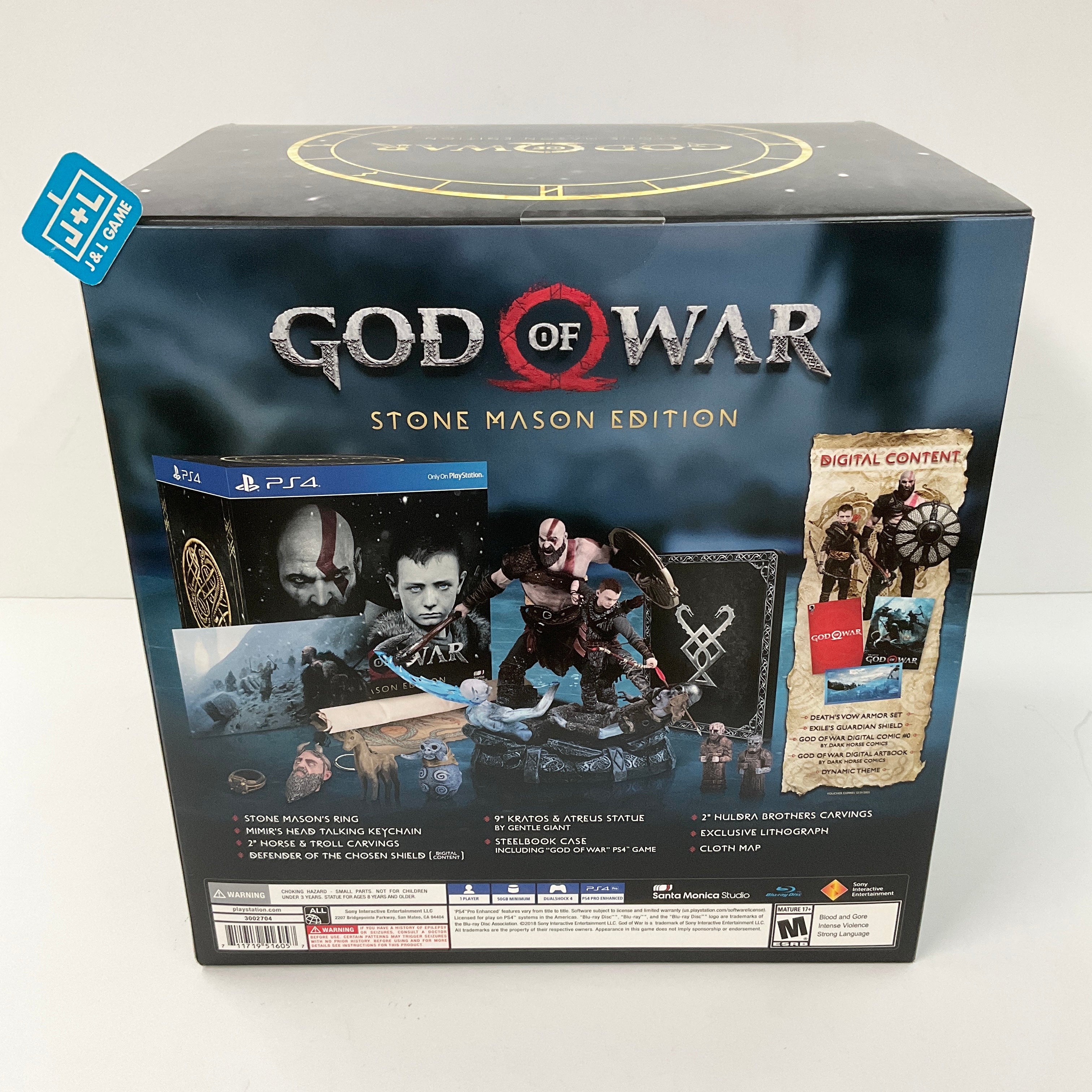 God of War (Stone Mason's Edition) - (PS4) PlayStation 4 Video Games PlayStation   