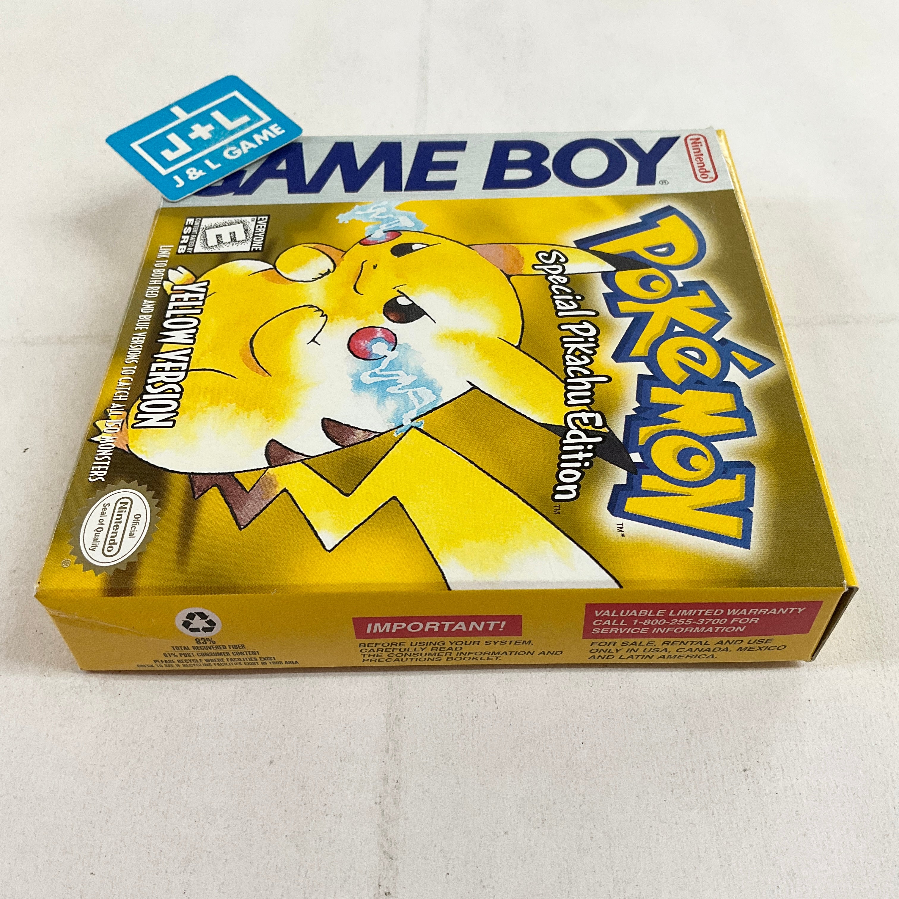 Pokemon Yellow Version: Special Pikachu Edition - (GB) Game Boy [Pre-Owned] Video Games Nintendo   