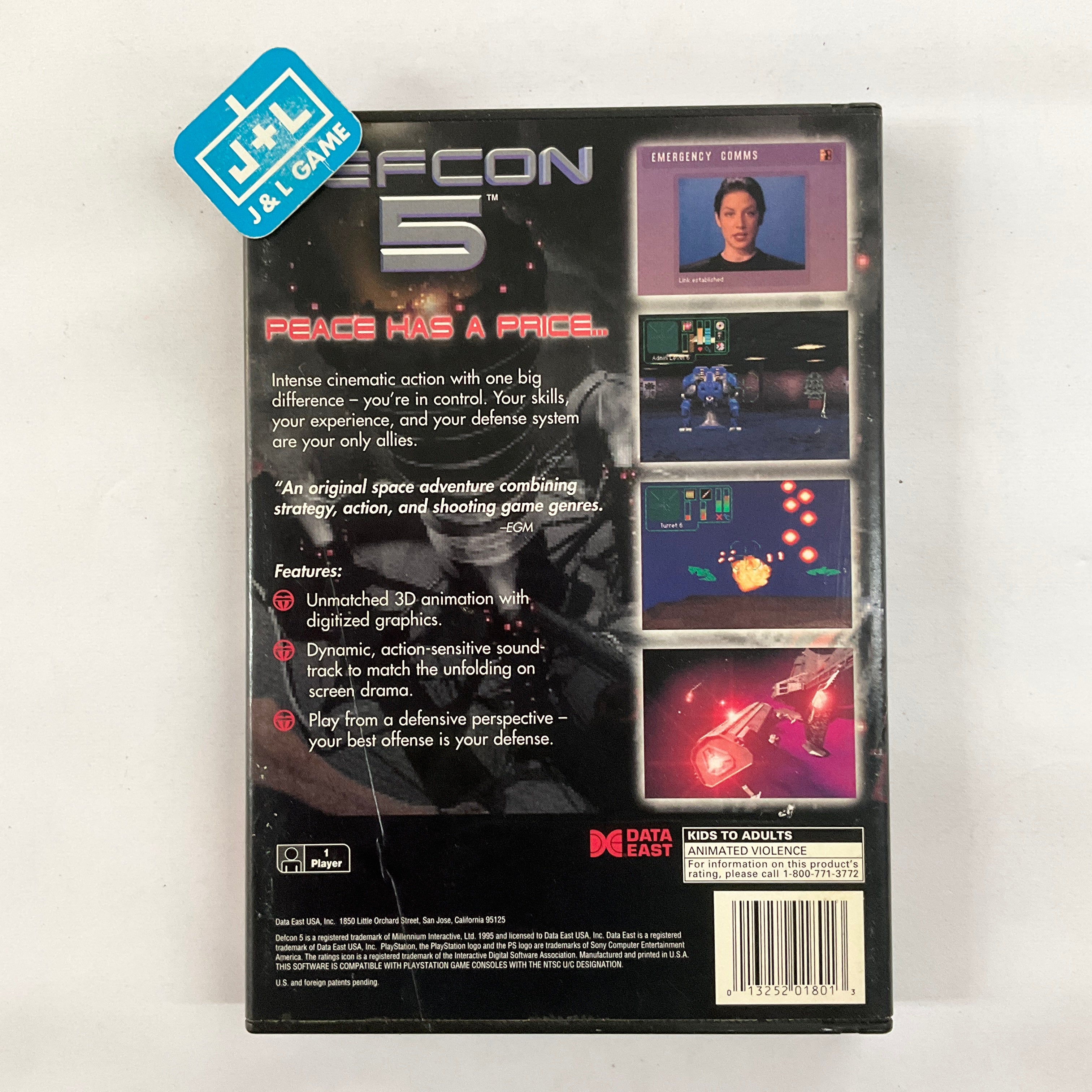 Defcon 5 (Long Box) - (PS1) Playstation 1 [Pre-Owned] Video Games Data East   