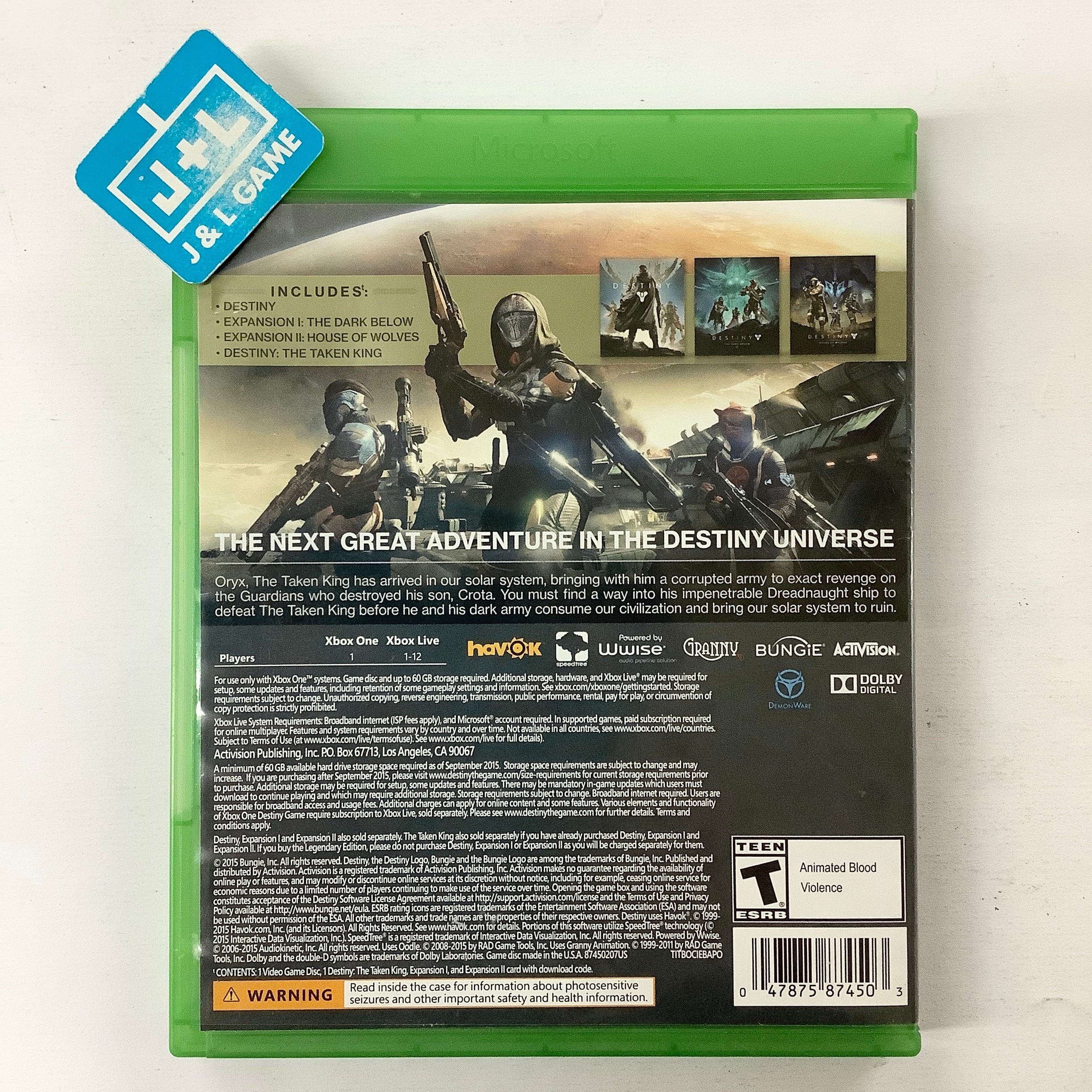 Destiny: The Taken King - Legendary Edition - (XB1) Xbox One [Pre-Owned] Video Games ACTIVISION   