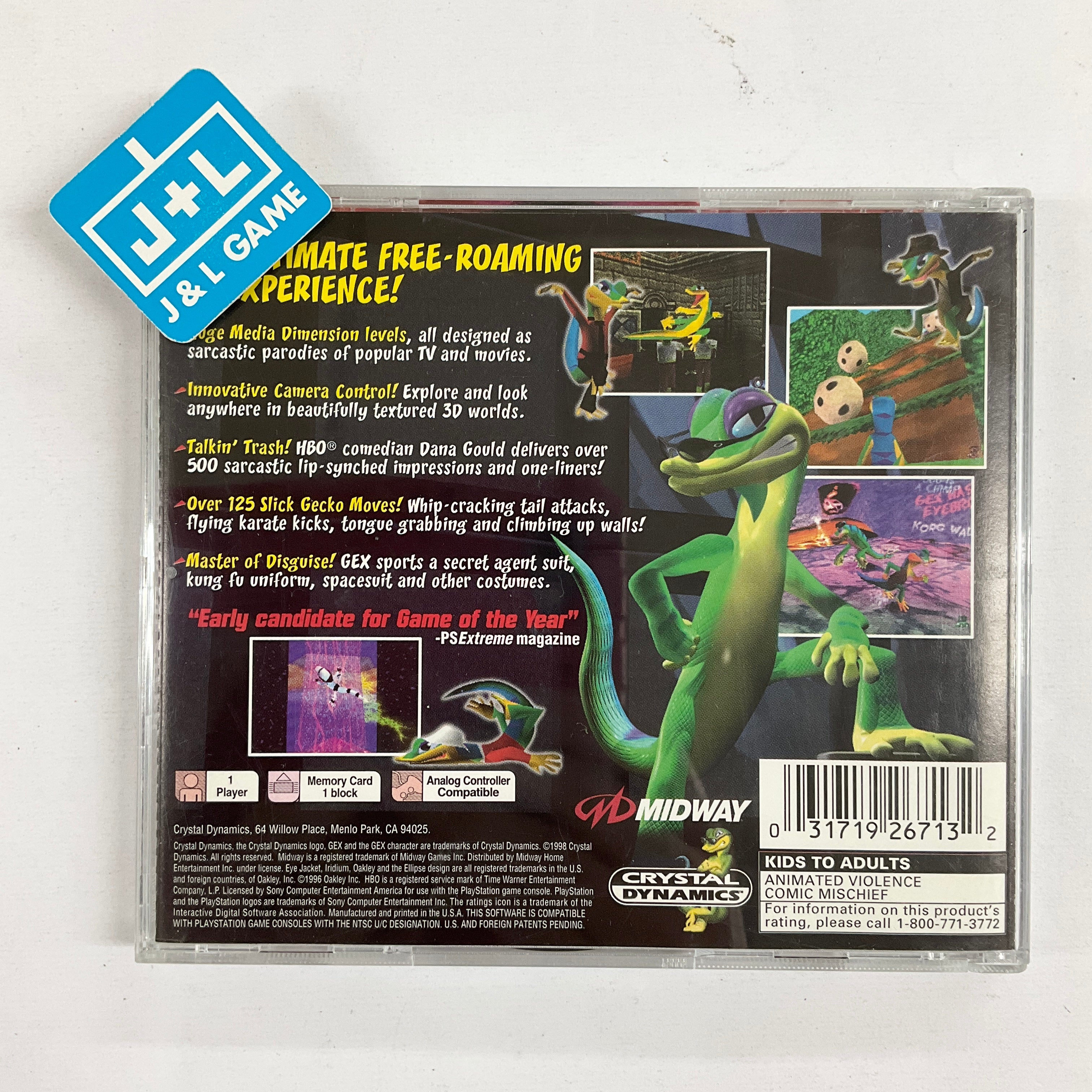 Gex: Enter the Gecko - (PS1) Playstation 1 [Pre-Owned] Video Games Crystal Dynamics   