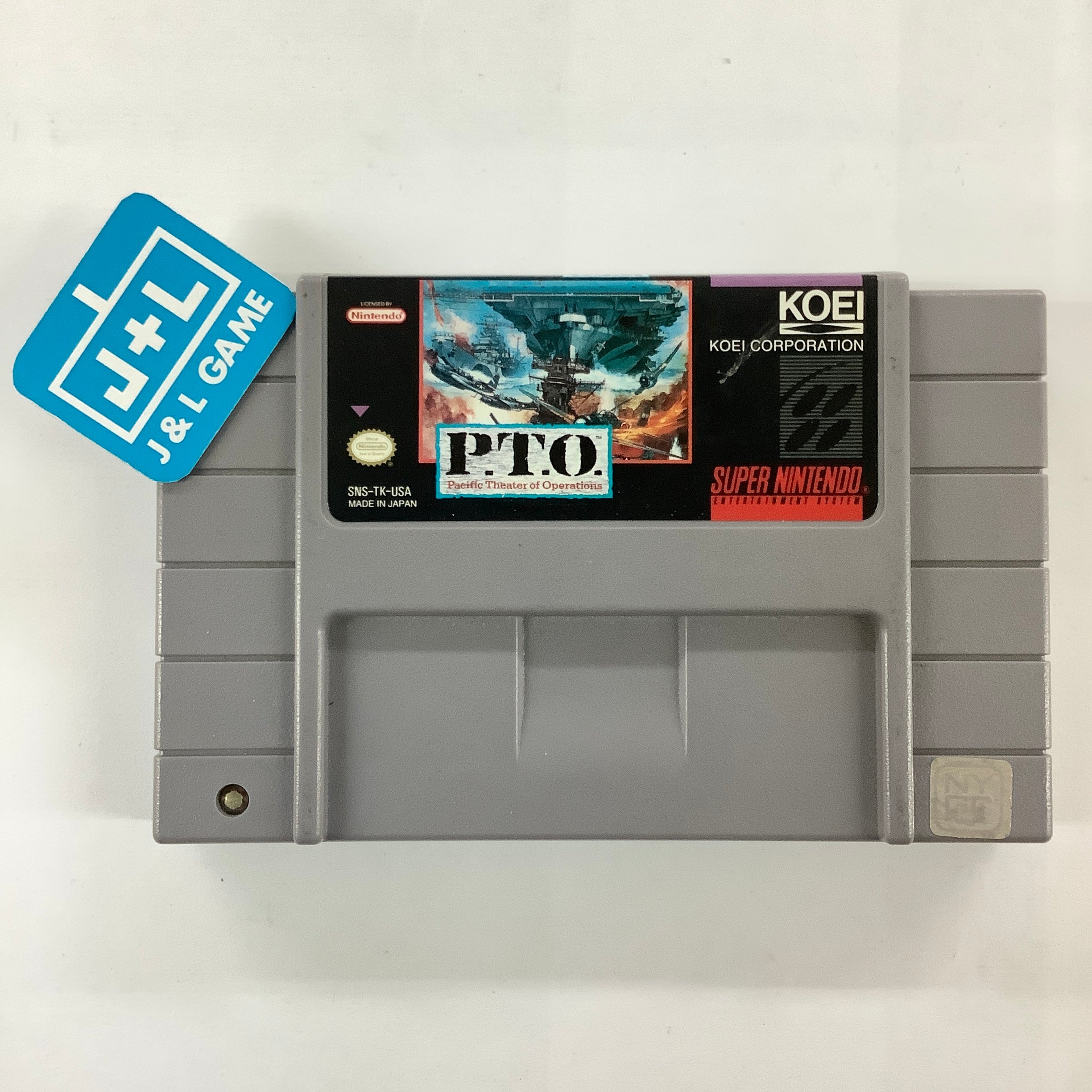 P.T.O.: Pacific Theater of Operations - (SNES) Super Nintendo [Pre-Owned] Video Games Koei   