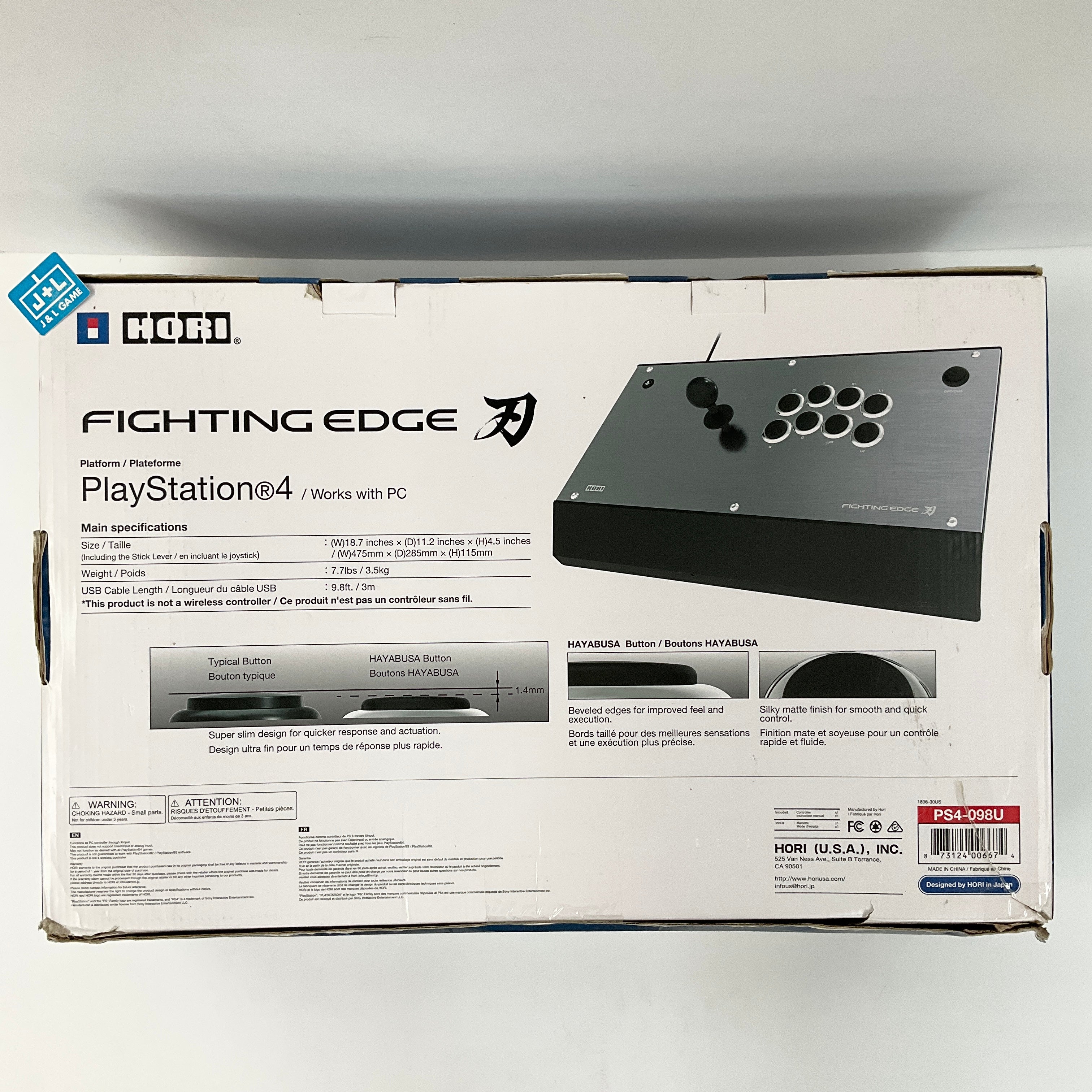 HORI Fighting Edge Arcade Fighting Stick - (PS4) PlayStation 4 Pre-Owned Accessories HORI   