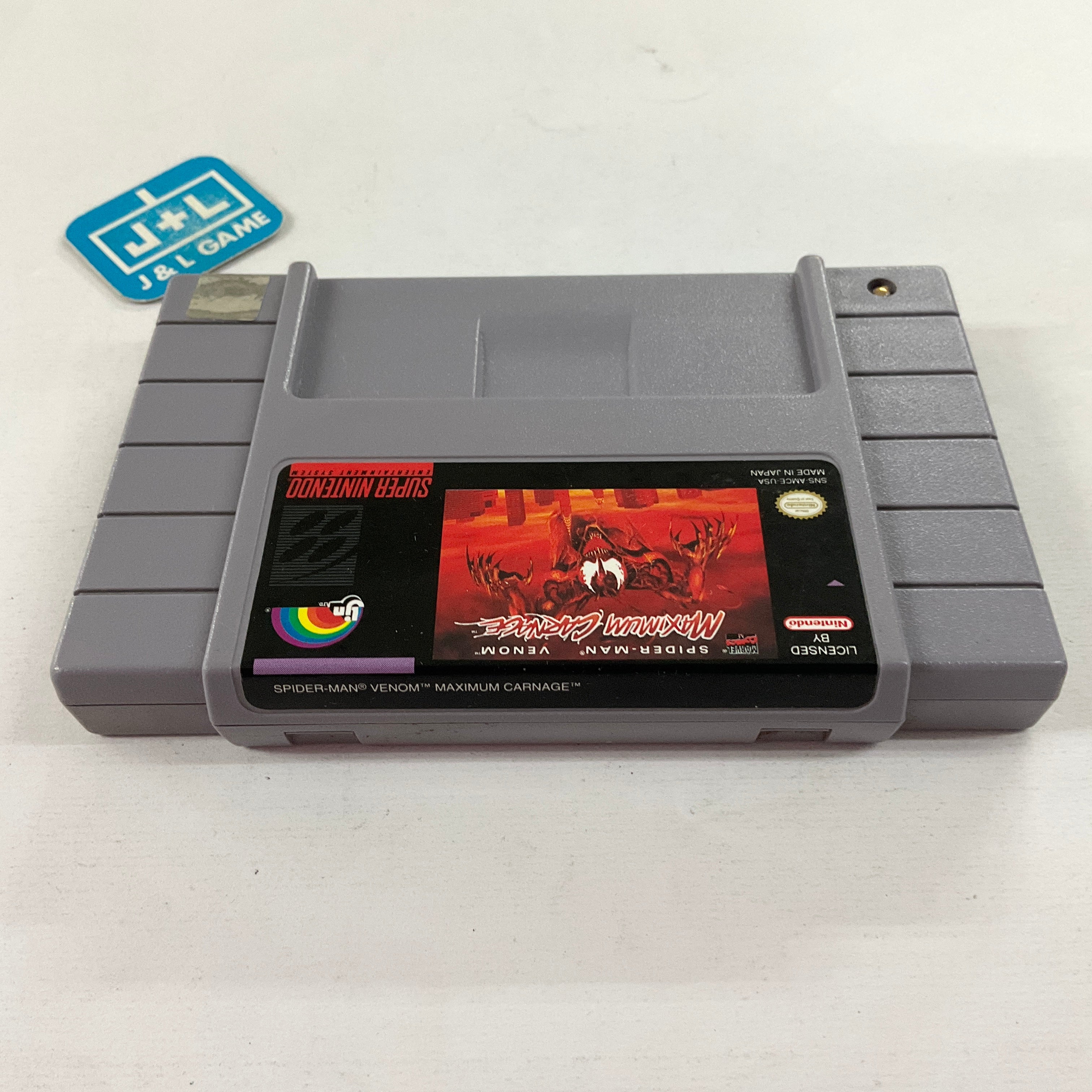 Spider-Man & Venom: Maximum Carnage (Gray) - (SNES) Super Nintendo [Pre-Owned] Video Games LJN Ltd.   