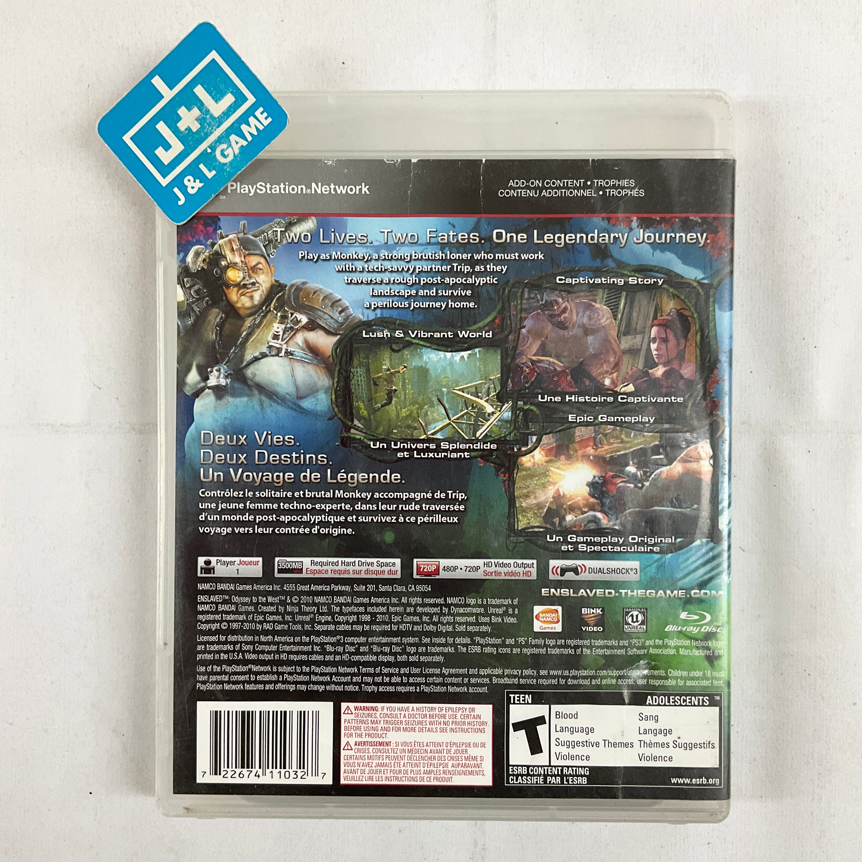 Enslaved: Odyssey to the West - (PS3) PlayStation 3 [Pre-Owned] Video Games Namco Bandai Games   