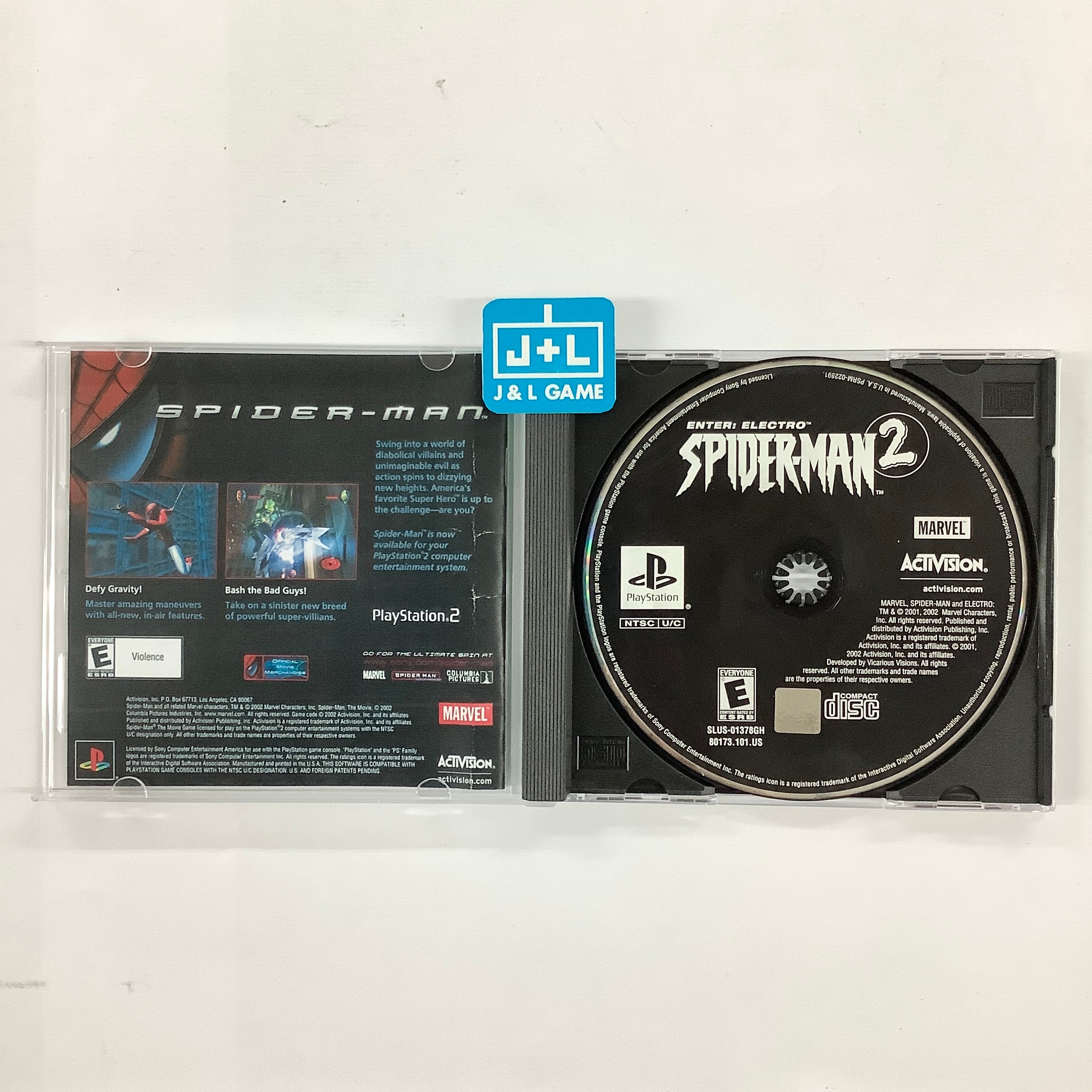 Spider-Man 2: Enter: Electro (Greatest Hits) - (PS1) PlayStation 1 [Pre-Owned] Video Games Activision   