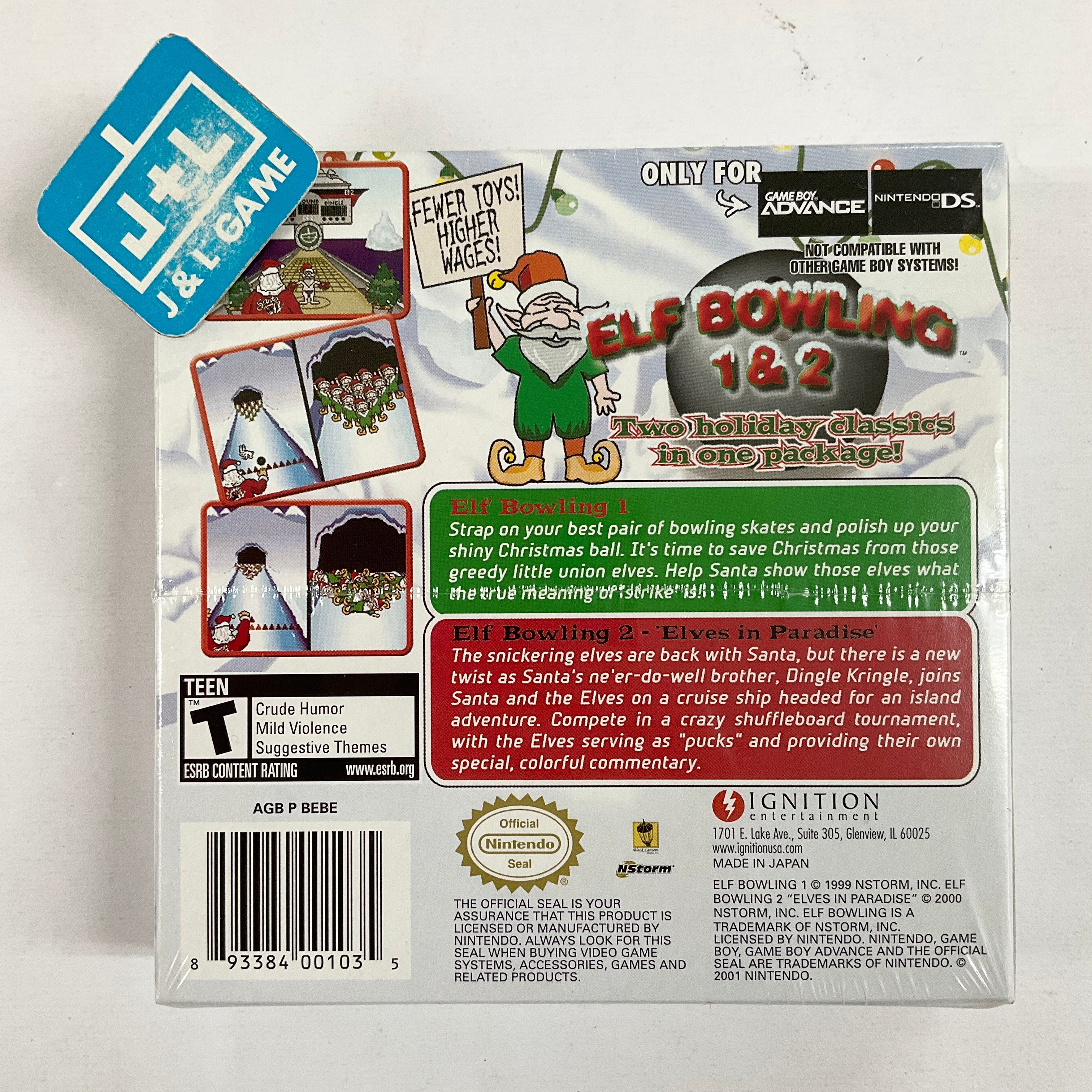 Elf Bowling 1 & 2 - (GBA) Game Boy Advance Video Games Ignition Entertainment   