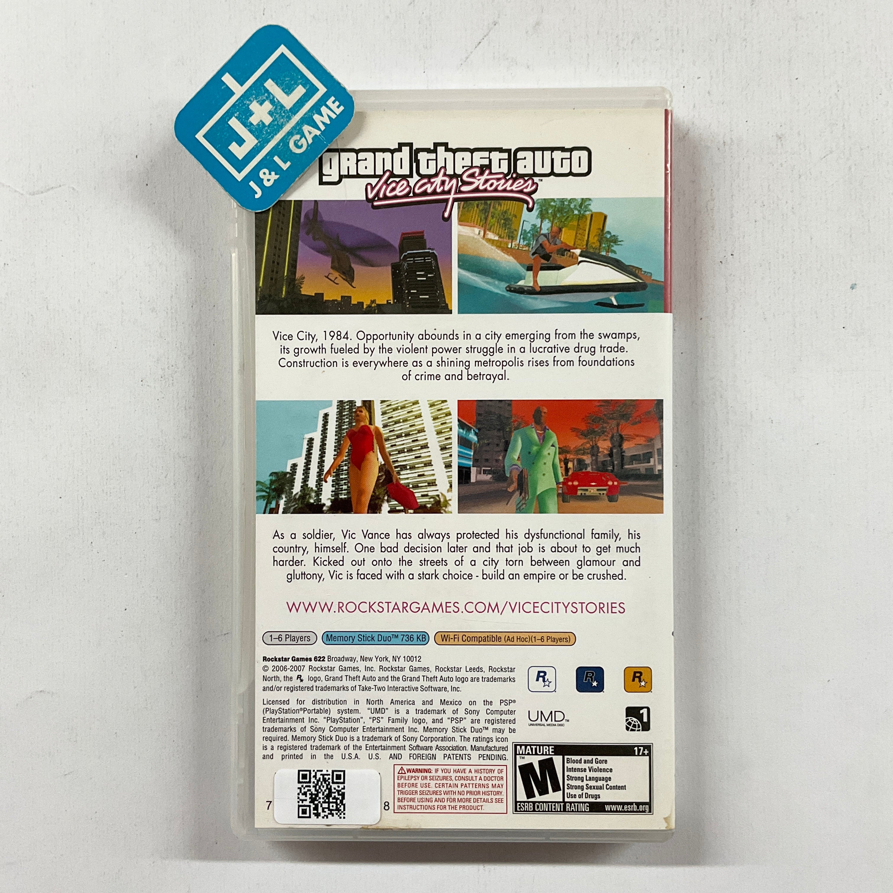 Grand Theft Auto: Vice City Stories (Greatest Hits) - SONY PSP [Pre-Owned] Video Games Rockstar Games   