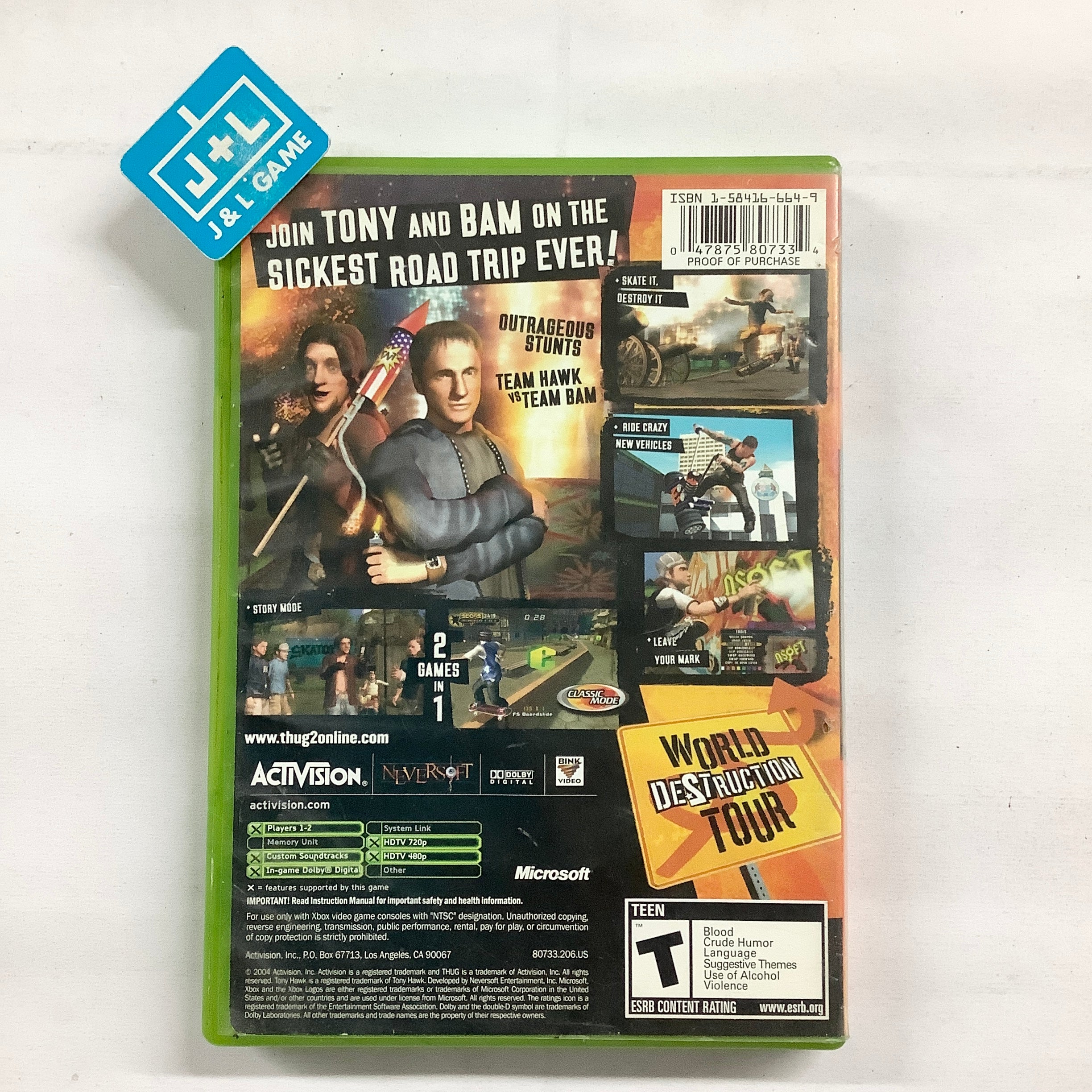 Tony Hawk's Underground 2 - (XB) Xbox [Pre-Owned] Video Games Activision   