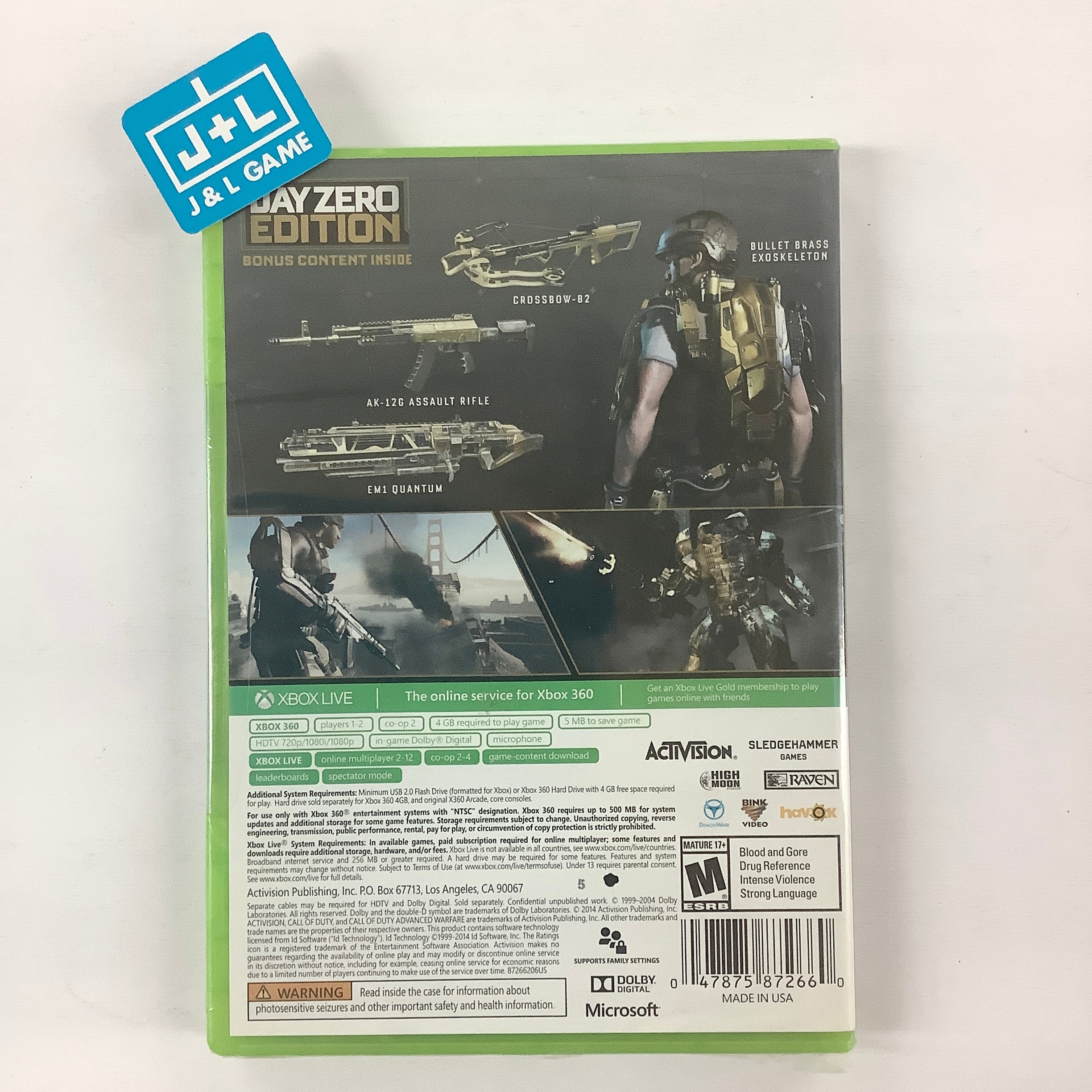 Call of Duty: Advanced Warfare (Day Zero Edition) - Xbox 360 Video Games ACTIVISION   