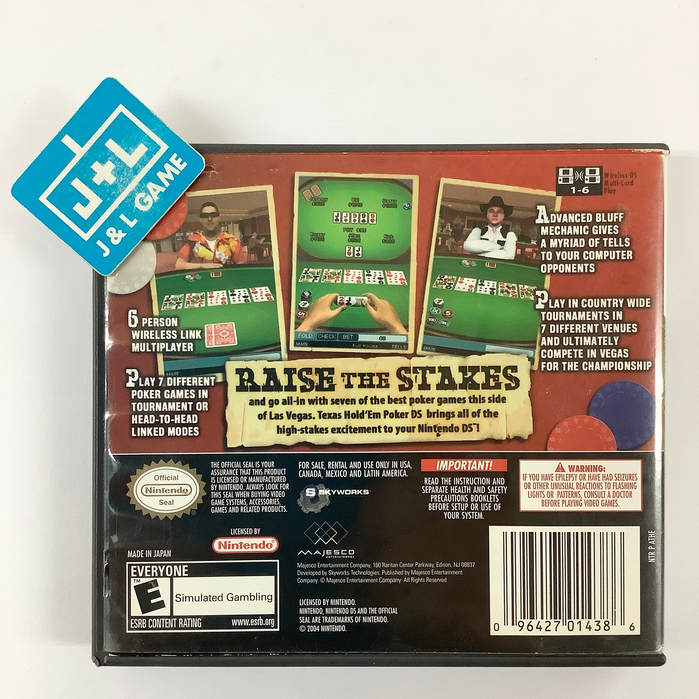 Texas Hold 'Em Poker DS - (NDS) Nintendo DS [Pre-Owned] Video Games Majesco   