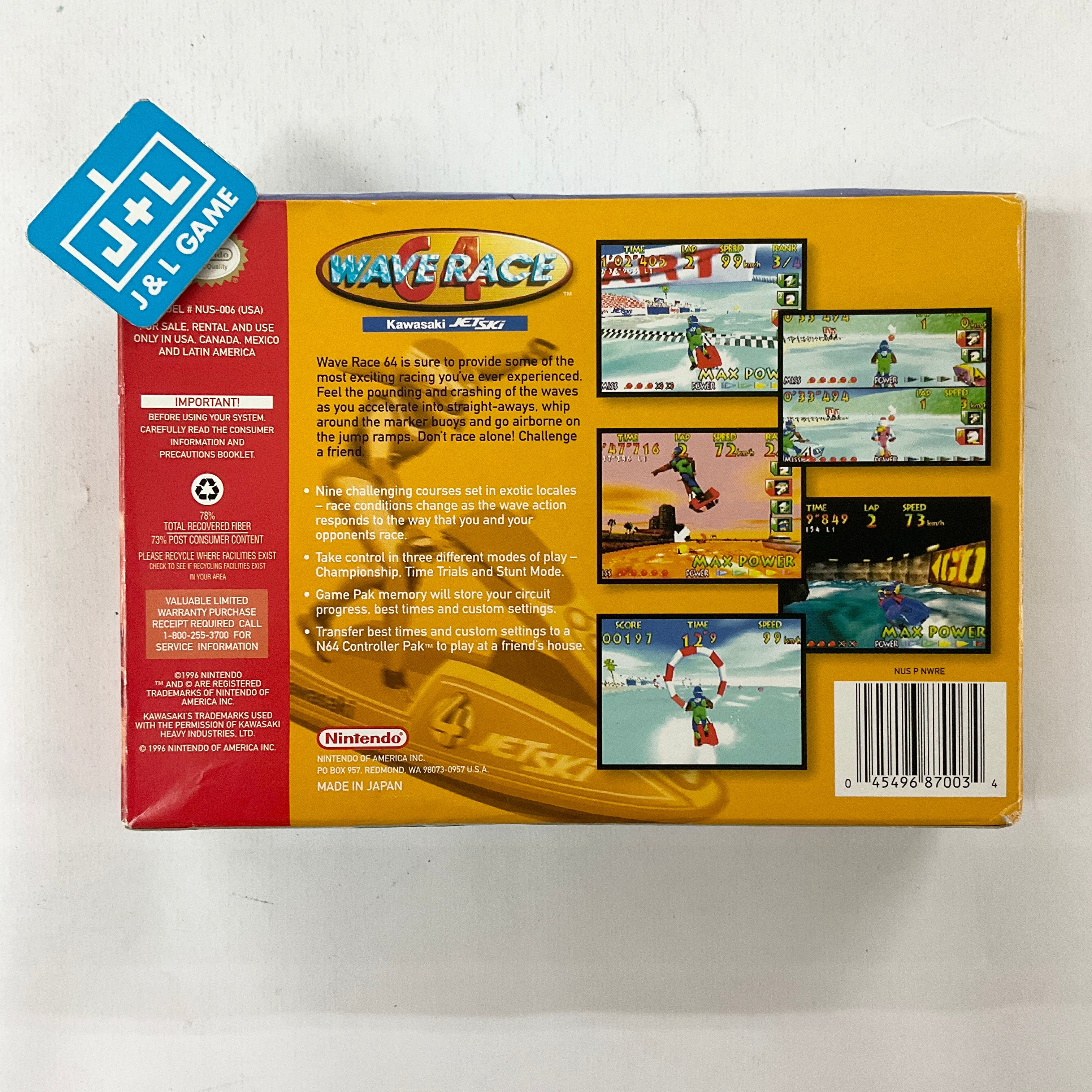 Wave Race 64 (Player's Choice) - (N64) Nintendo 64 [Pre-Owned] Video Games Nintendo   