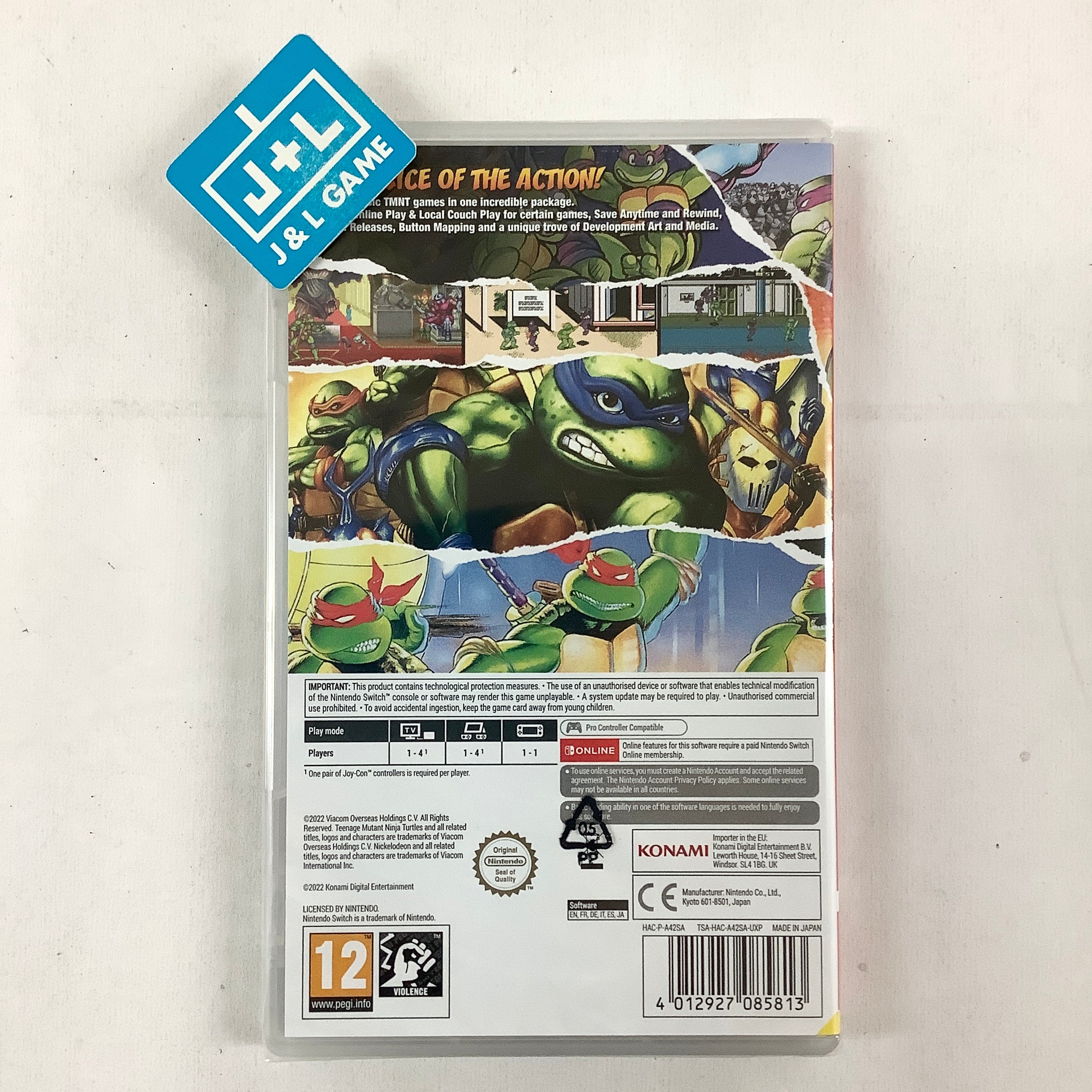 Teenage Mutant Ninja Turtles: The Cowabunga Collection - (NSW) Nintendo Switch (European Import) Video Games Konami   