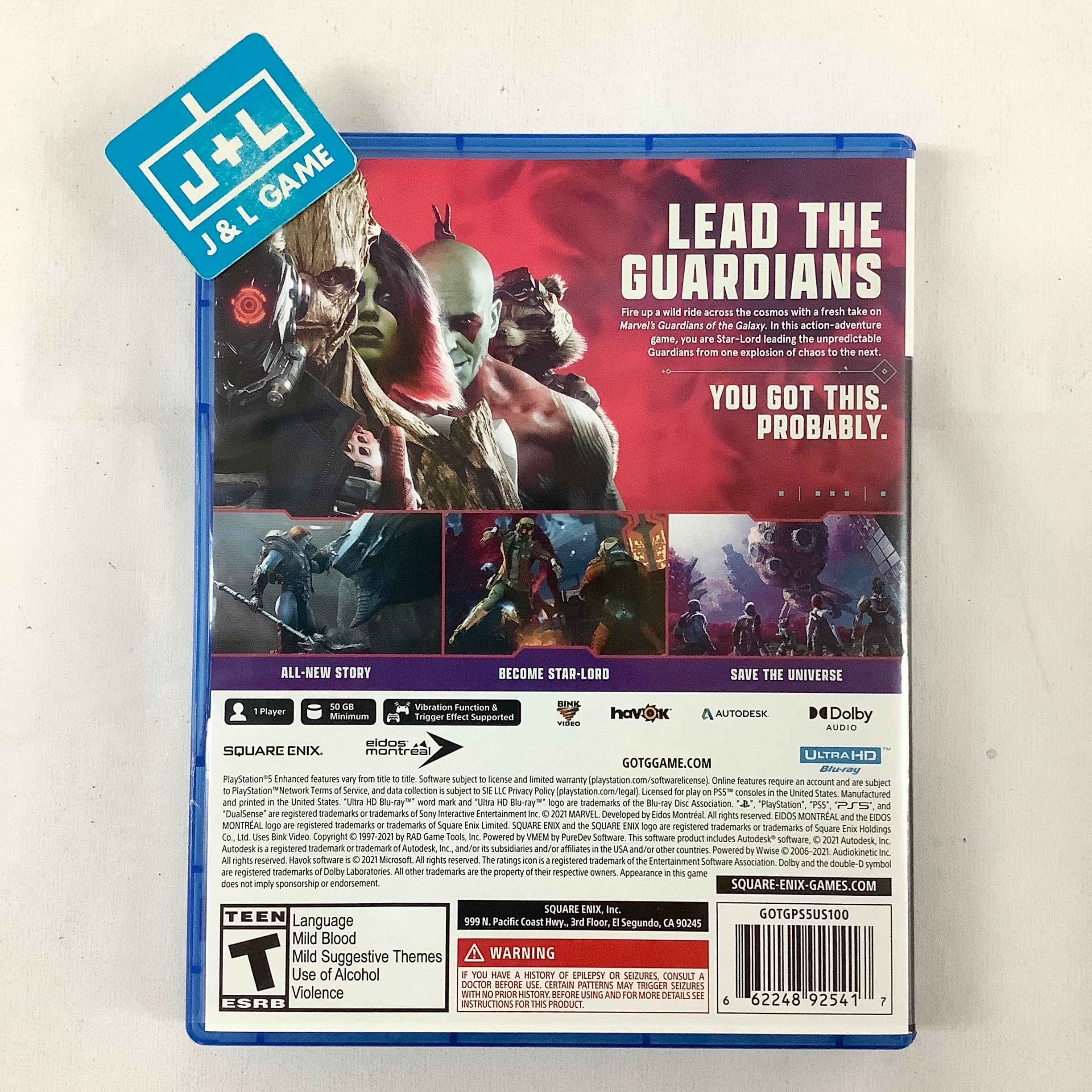 Marvel’s Guardians of the Galaxy - (PS5) PlayStation 5 [Pre-Owned] Video Games Square Enix   