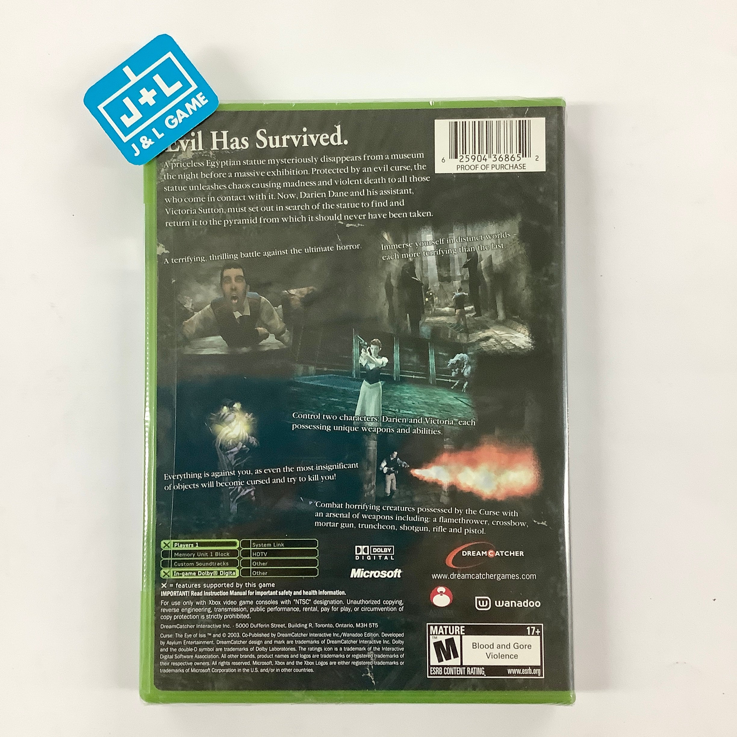 Curse: The Eye of Isis - (XB) Xbox Video Games DreamCatcher Interactive   