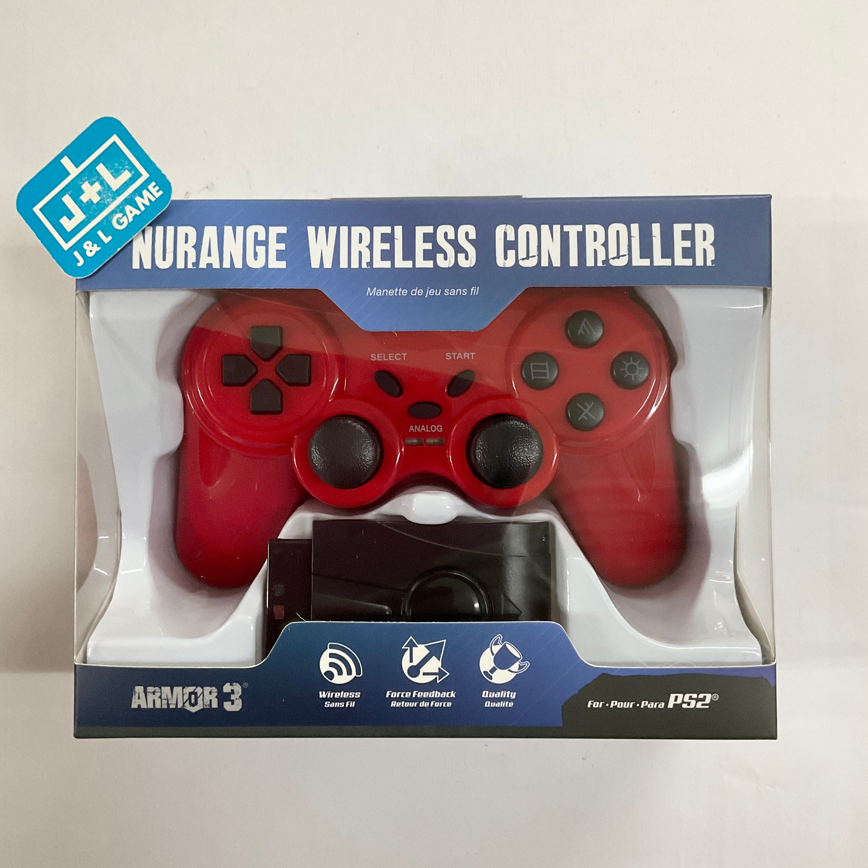 Armor3 NuRange Wireless Controller (Red) - (PS2) PlayStation 2 Accessories Armor3   