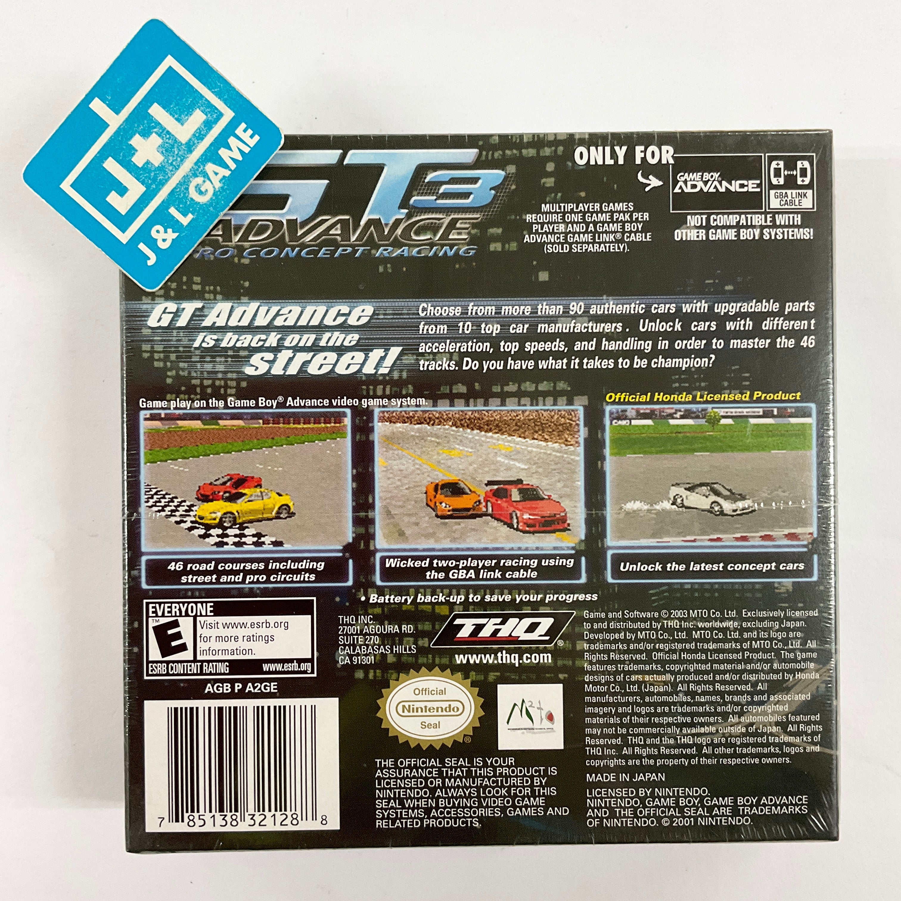 GT Advance 3: Pro Concept Racing - (GBA) Game Boy Advance Video Games THQ   