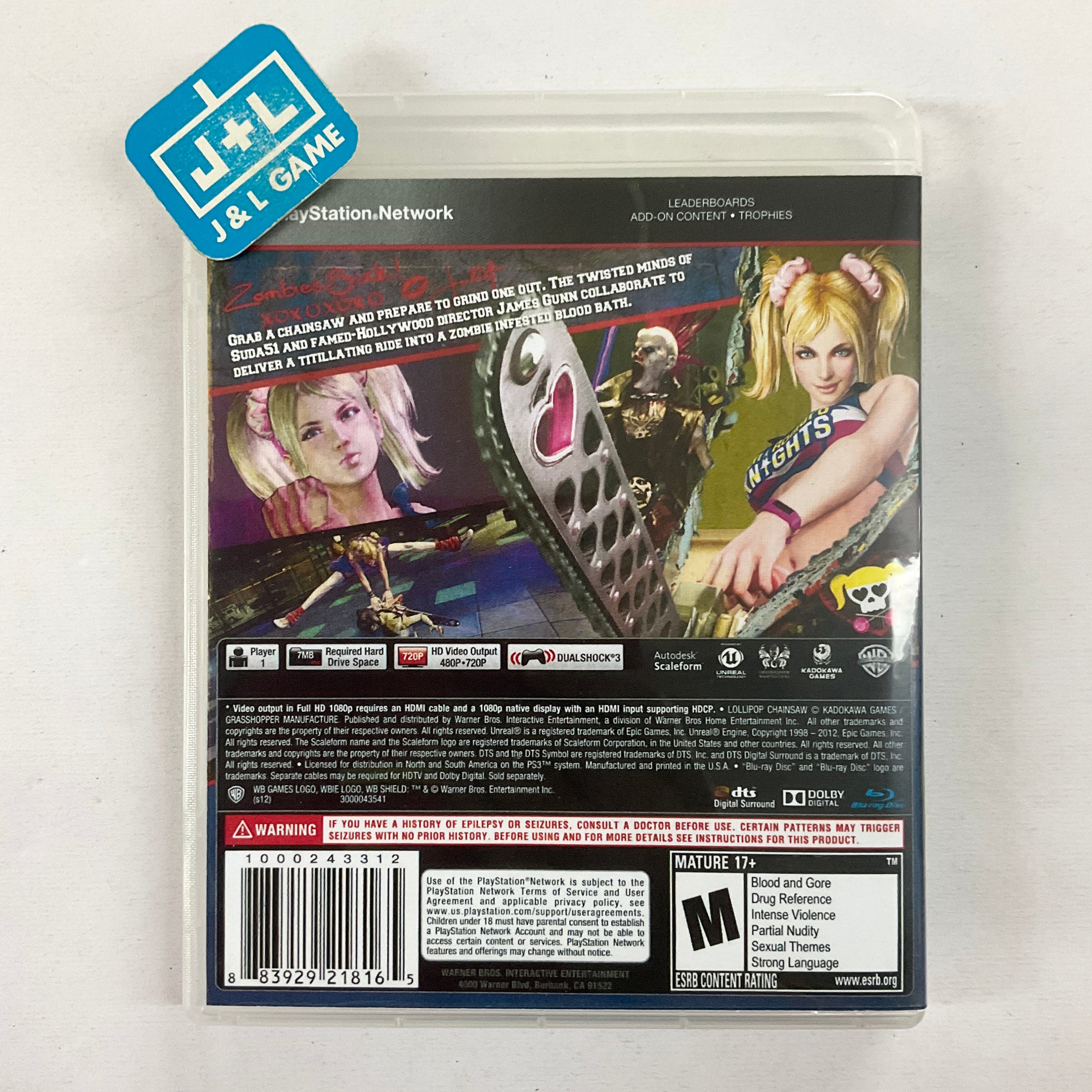 Lollipop Chainsaw - (PS3) PlayStation 3 [Pre-Owned] Video Games Warner Bros. Interactive Entertainment   