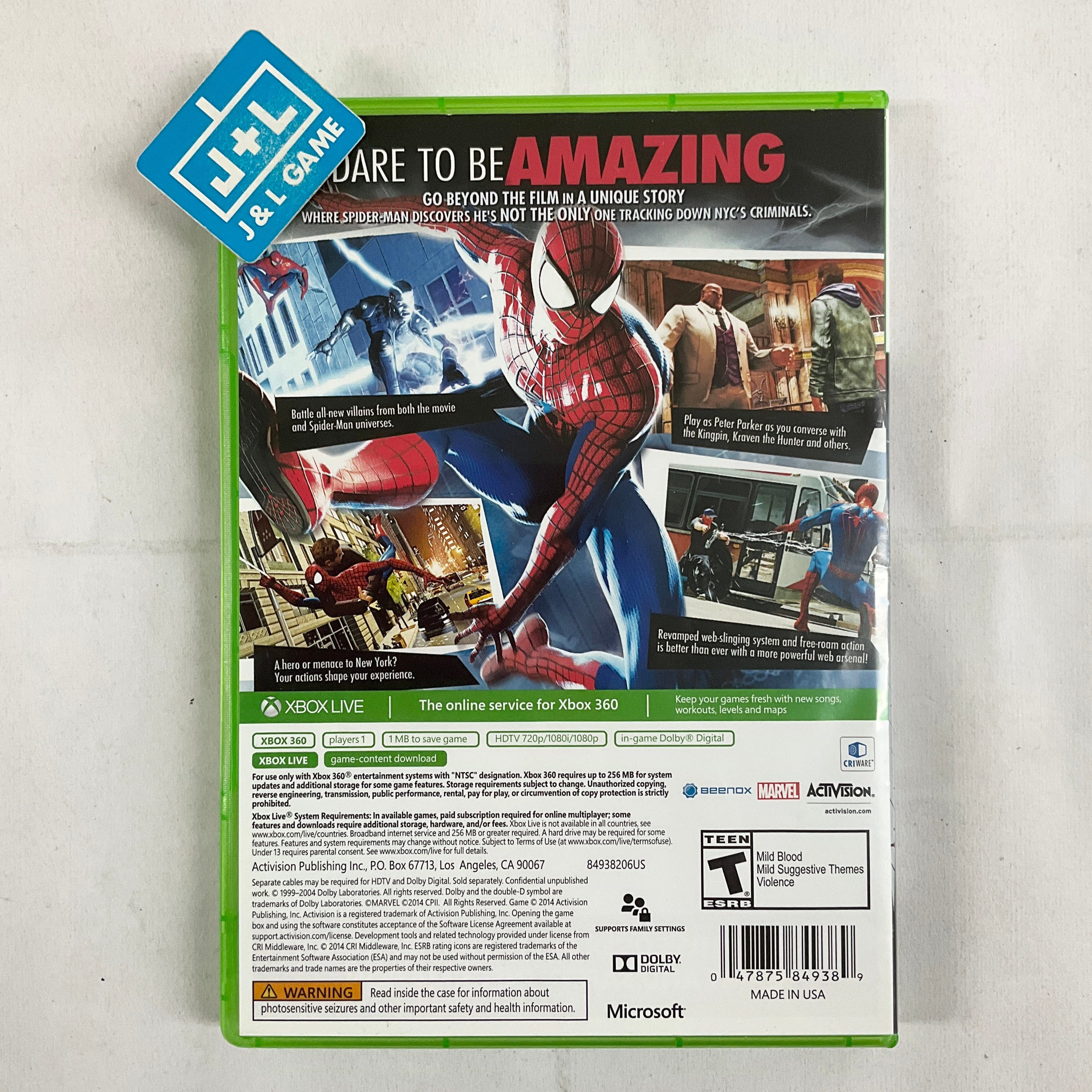 The Amazing Spider-Man 2 - Xbox 360 [Pre-Owned] Video Games ACTIVISION   