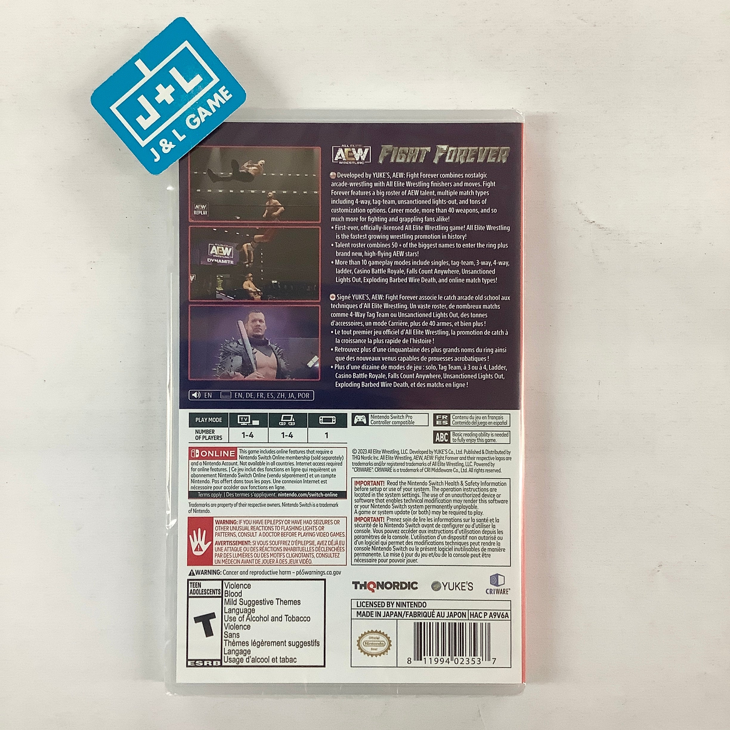 AEW: Fight Forever - (NSW) Nintendo Switch Video Games THQ Nordic   