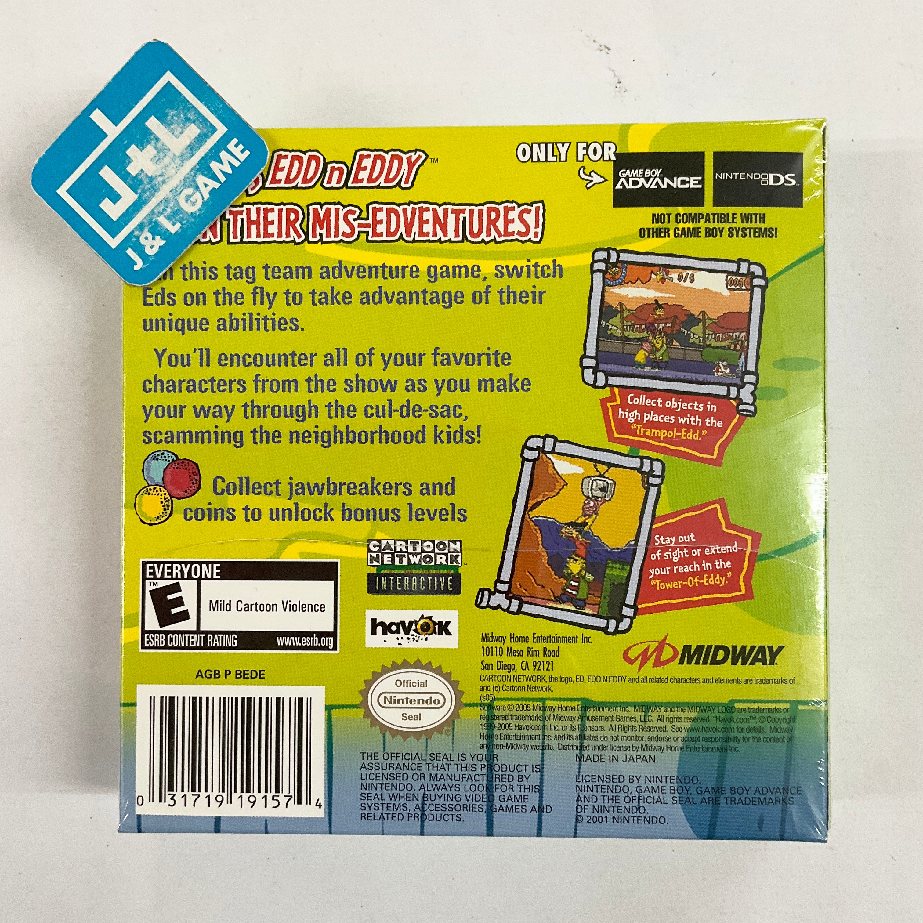 Ed, Edd n Eddy: The Mis-Edventures - (GBA) Game Boy Advance Video Games Midway   