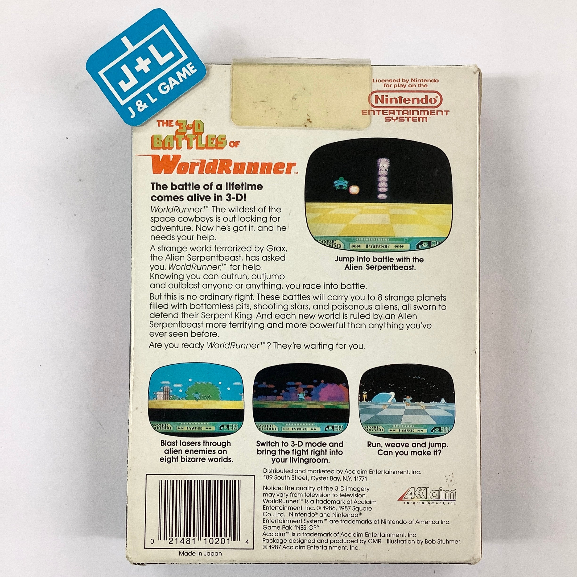 3-D WorldRunner - (NES) Nintendo Entertainment System [Pre-Owned] Video Games Acclaim   