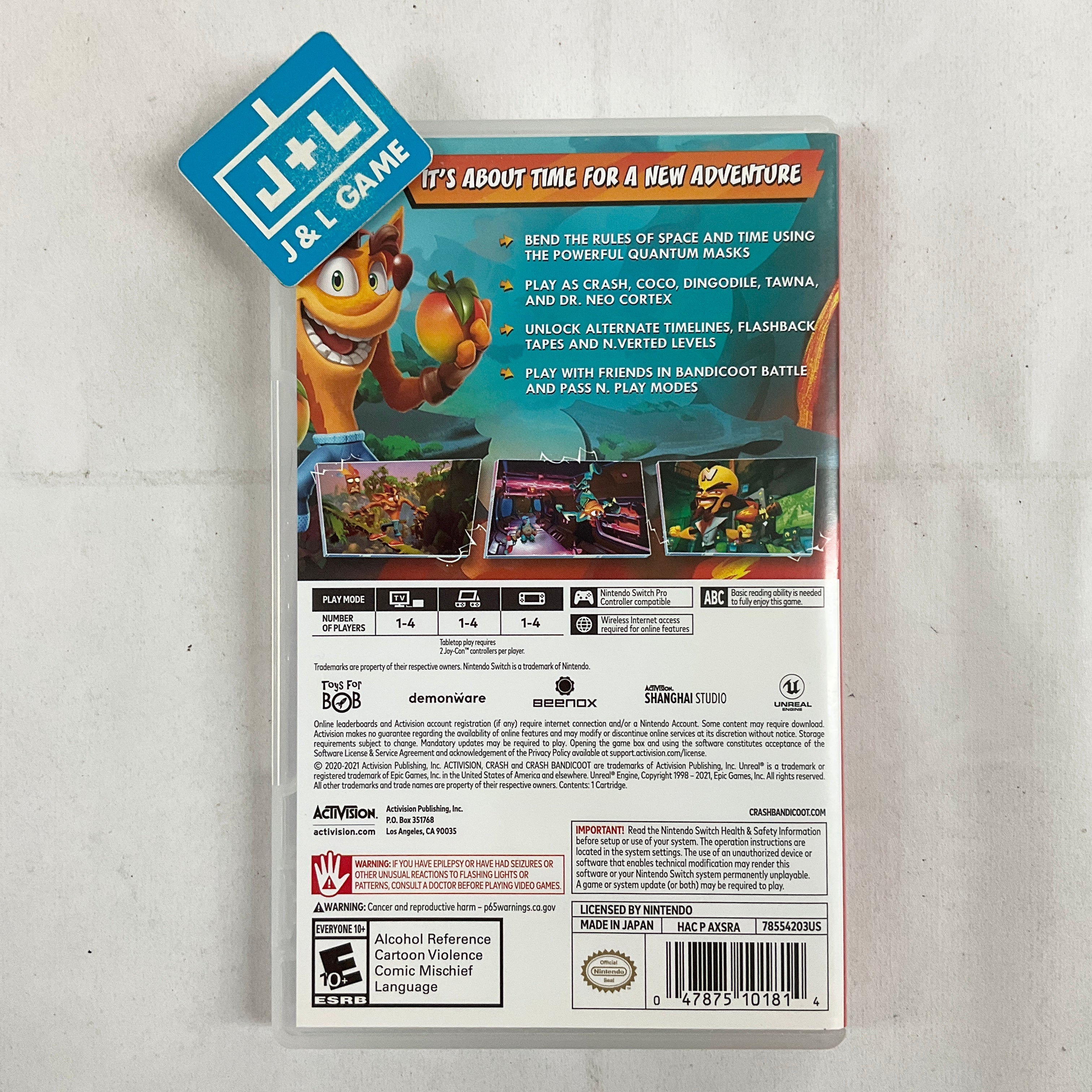 Crash Bandicoot 4: It's About Time - (NSW) Nintendo Switch [Pre-Owned] Video Games Activision   