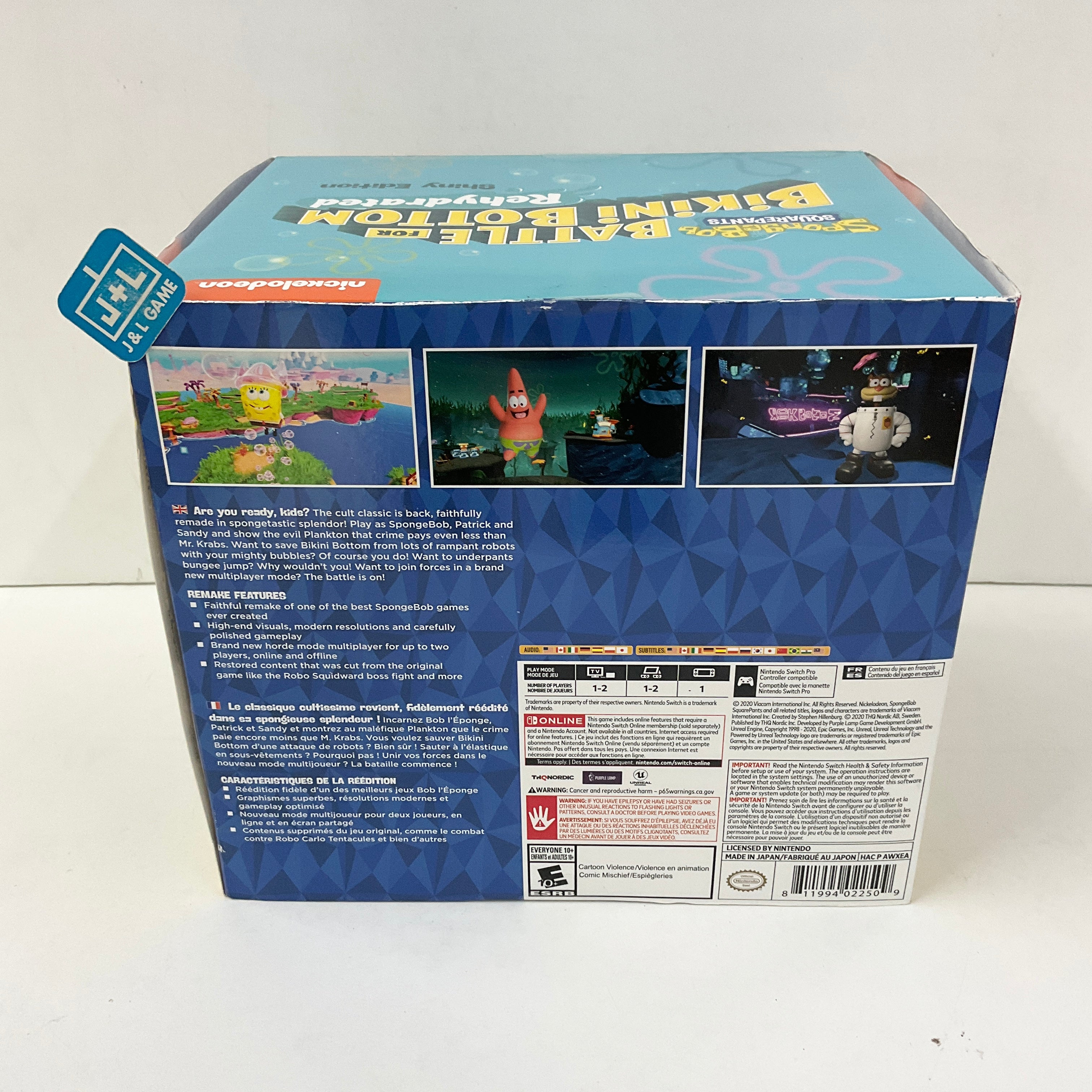 Spongebob Squarepants: Battle for Bikini Bottom Rehydrated (Shiny Edition) - (NSW) Nintendo Switch Video Games THQ Nordic   