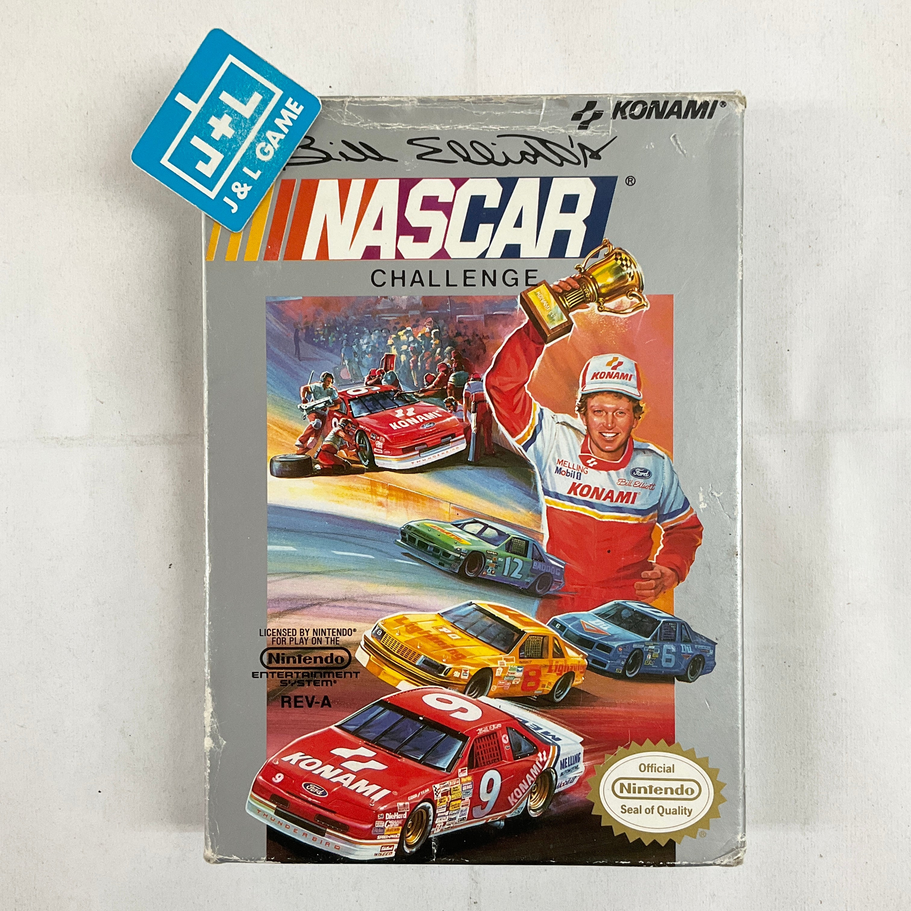 Bill Elliott's NASCAR Challenge - (NES) Nintendo Entertainment System [Pre-Owned] Video Games Konami   