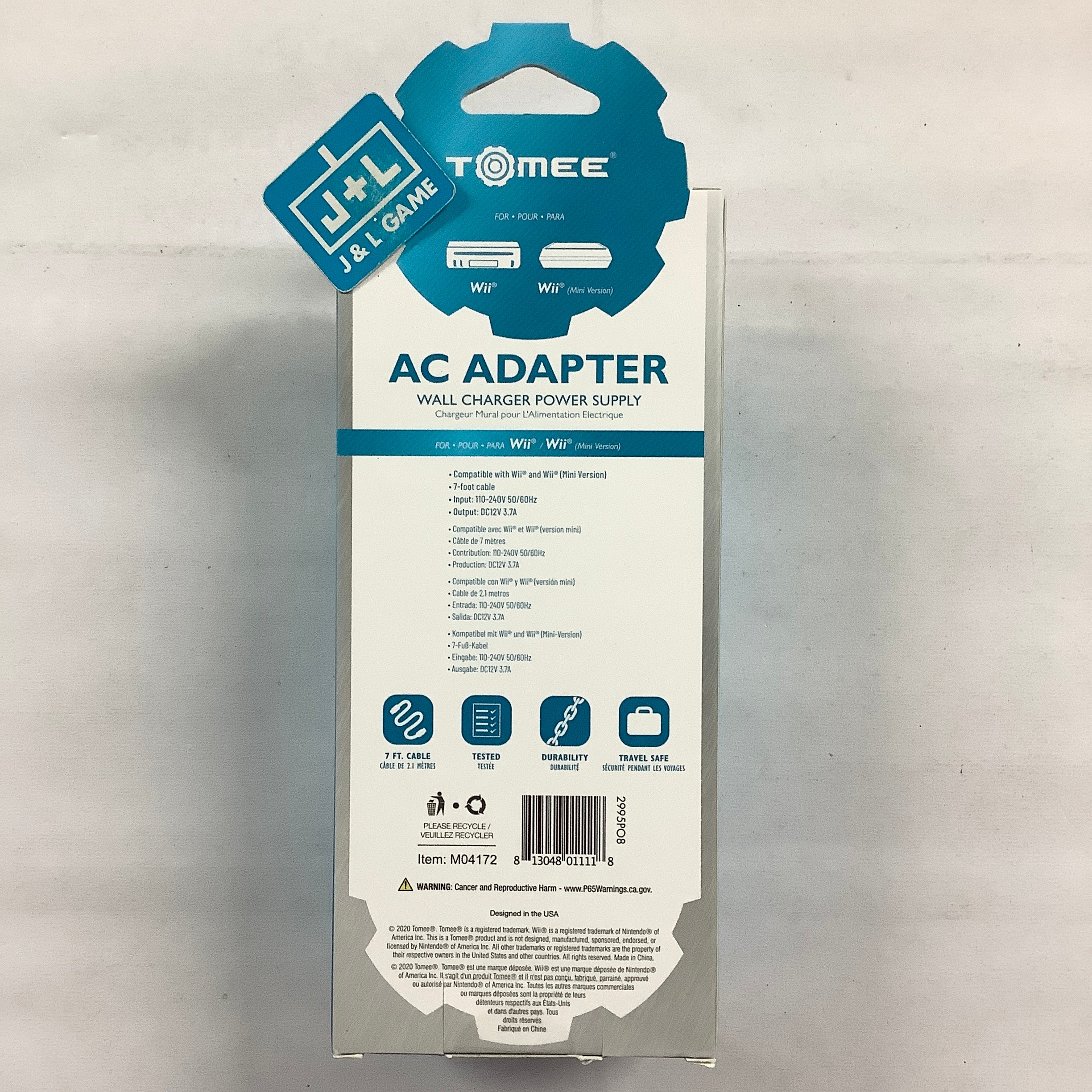 Tomee AC Adapter - Nintendo Wii Accessories Tomee   