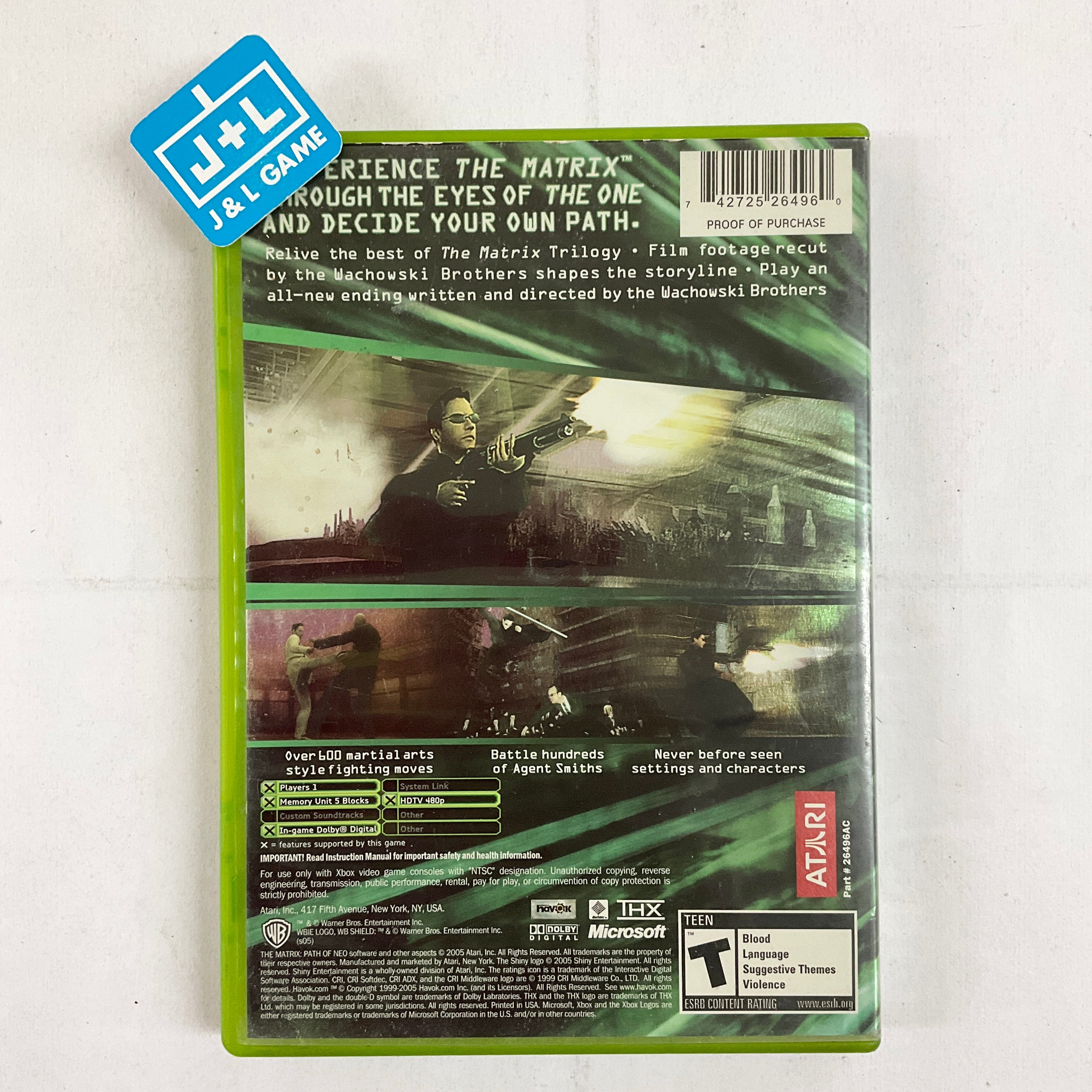 The Matrix: Path of Neo - (XB) Xbox [Pre-Owned] Video Games Atari SA   