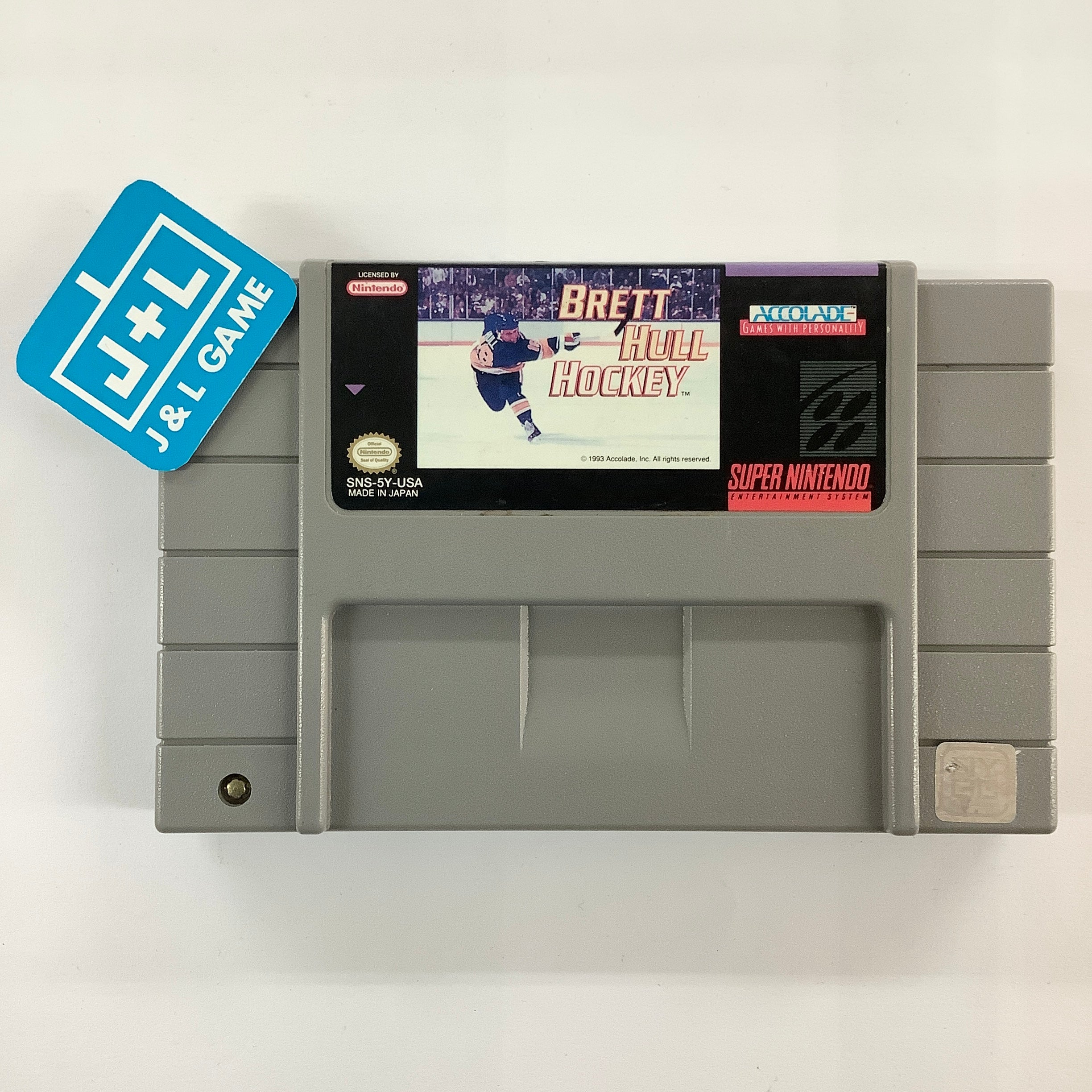 Brett Hull Hockey - (SNES) Super Nintendo [Pre-Owned] Video Games Accolade   