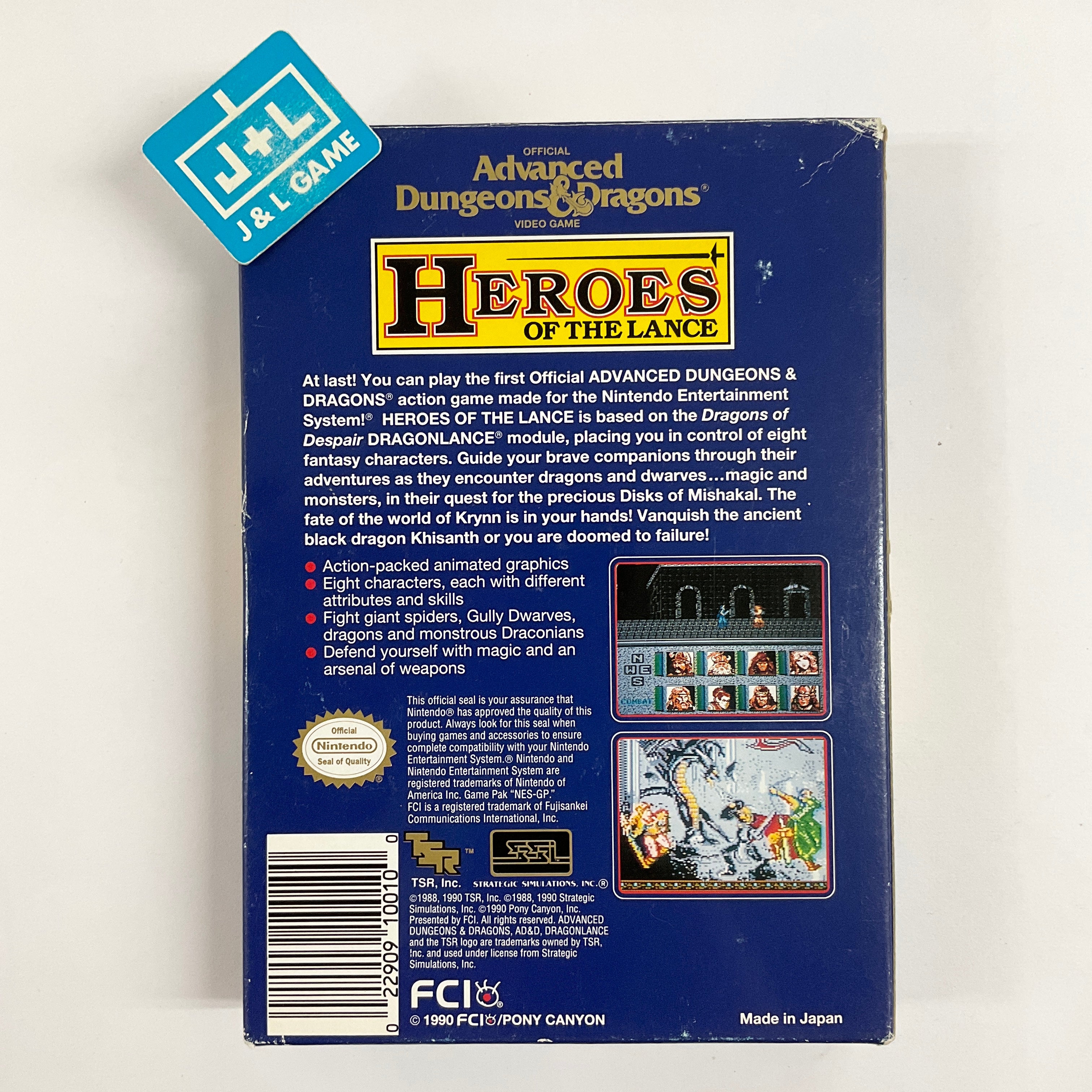 Advanced Dungeons & Dragons: Heroes of the Lance - (NES) Nintendo Entertainment System  [Pre-Owned] Video Games FCI, Inc.   