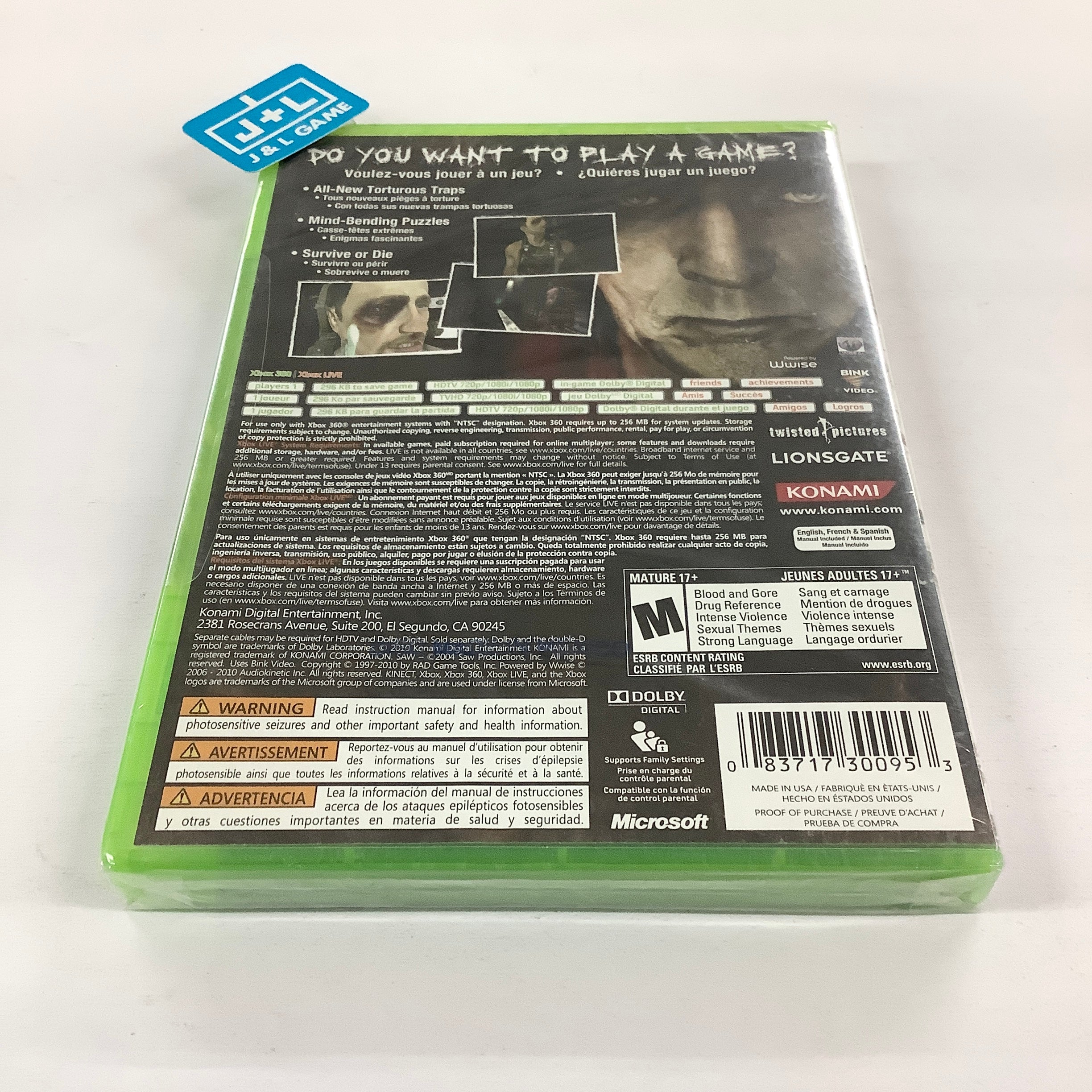 Saw II: Flesh & Blood - Xbox 360 Video Games Konami   