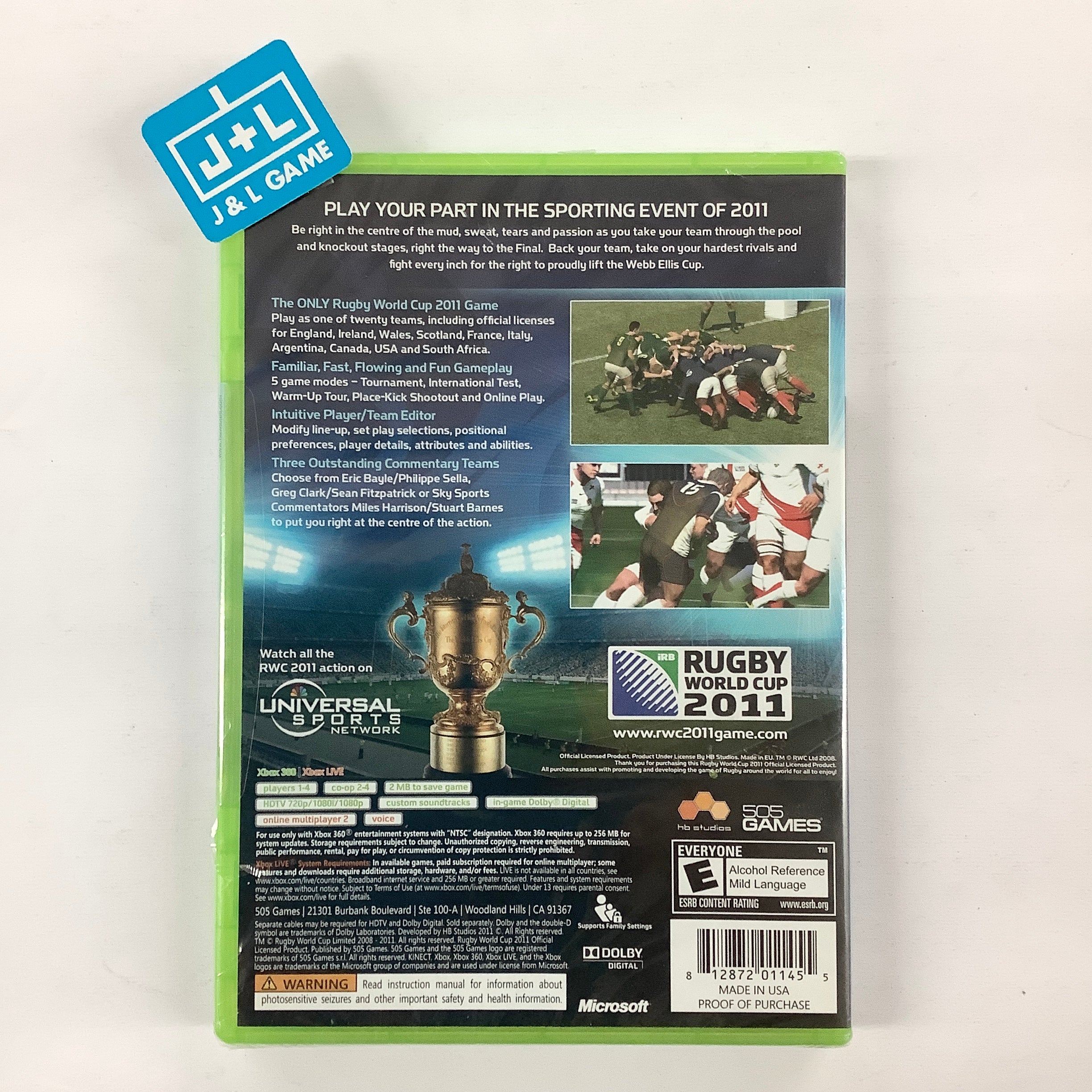 Rugby World Cup 2011 - Xbox 360 Video Games 505 Games   