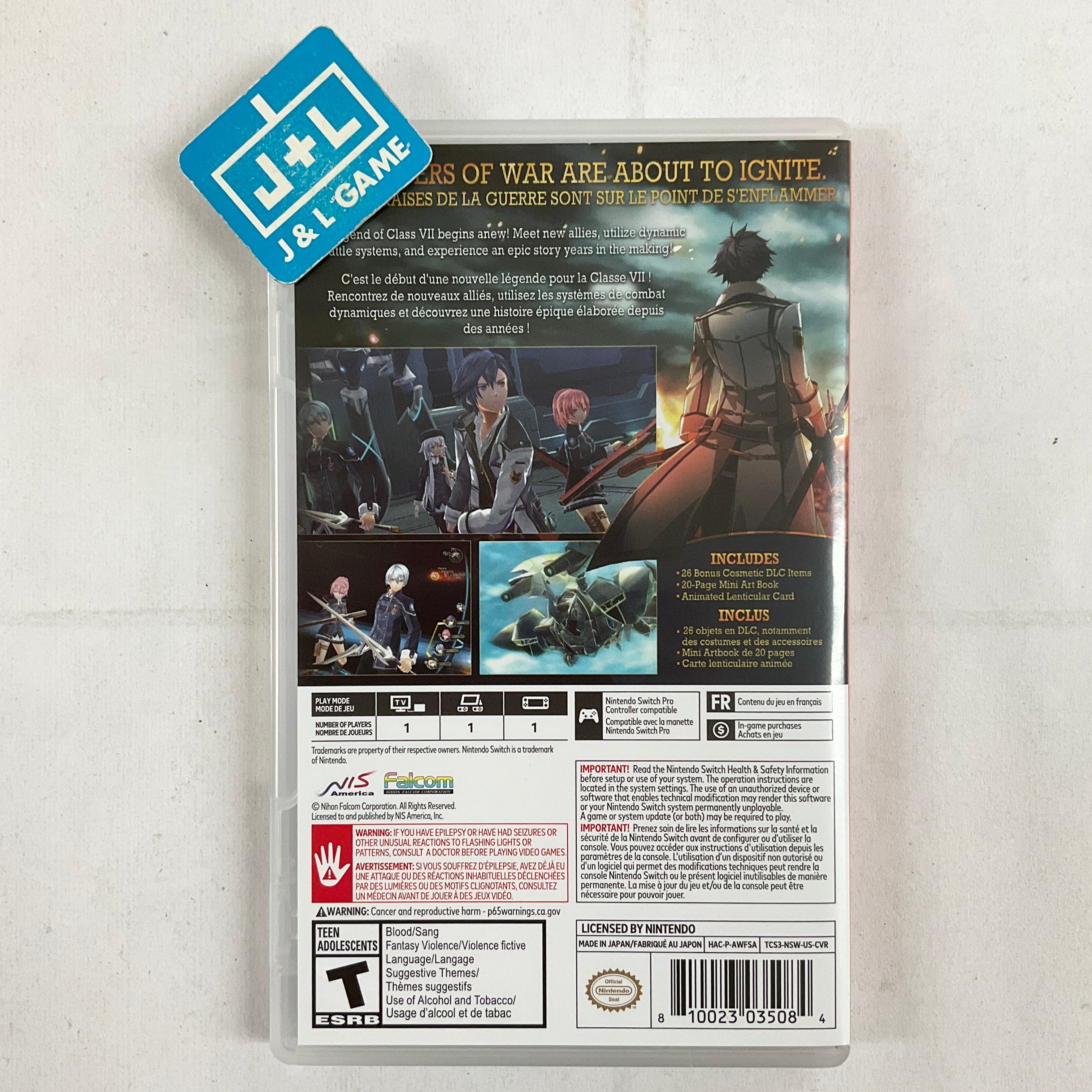 The Legend of Heroes: Trails of Cold Steel III (Extracurricular Edition) - (NSW) Nintendo Switch [Pre-Owned] Video Games NIS America   